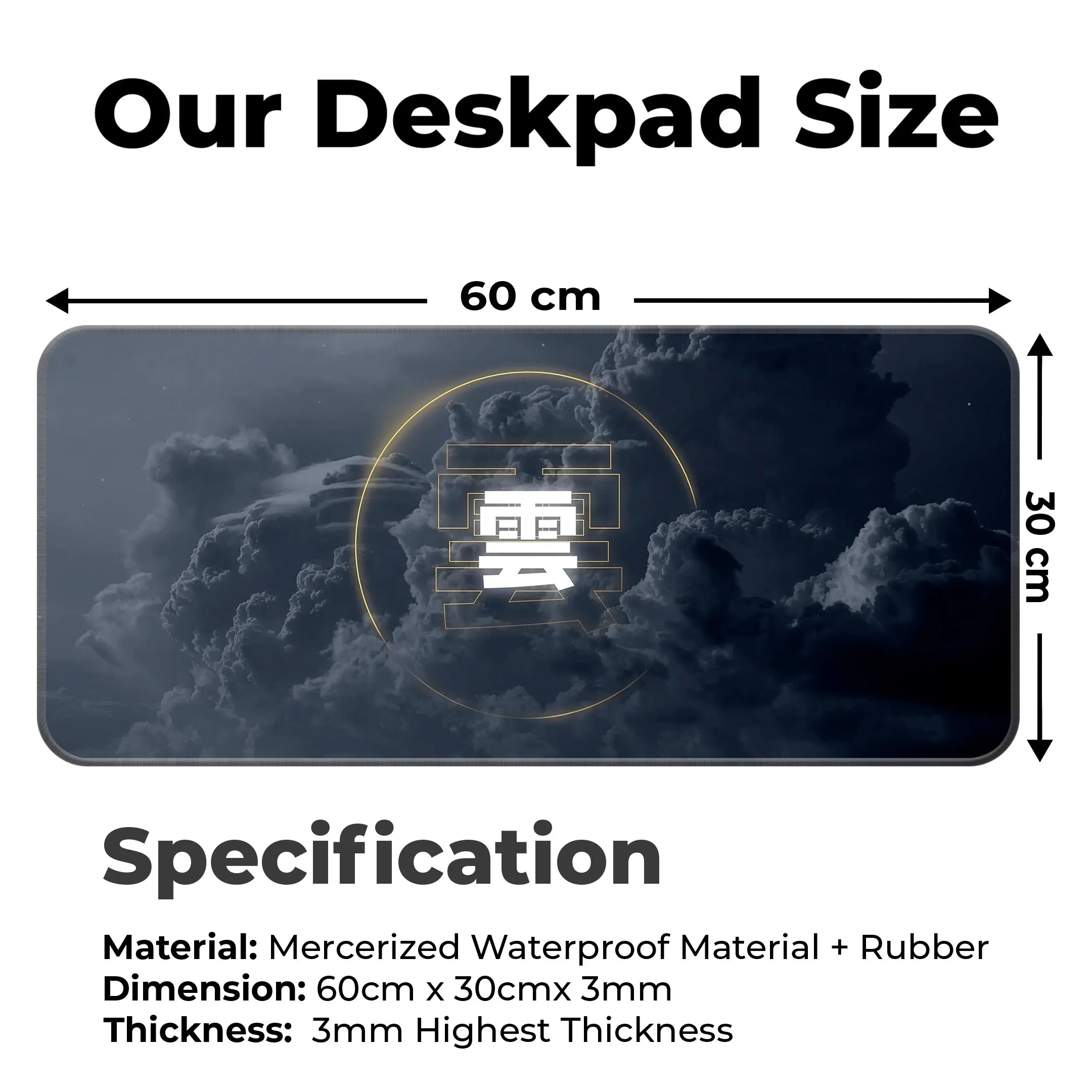 Cloud Design Desk Mat