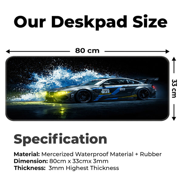 BMW M Motorsport Side Splash Racing Deskmat