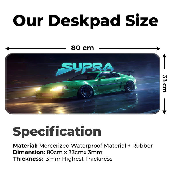 Toyota Supra Green Night Drift Deskmat