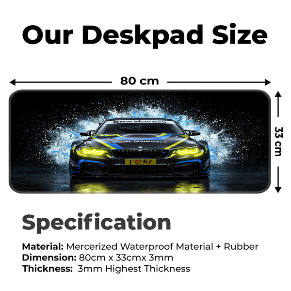 BMW M4 GT3 Splash Effect Racing Deskmat