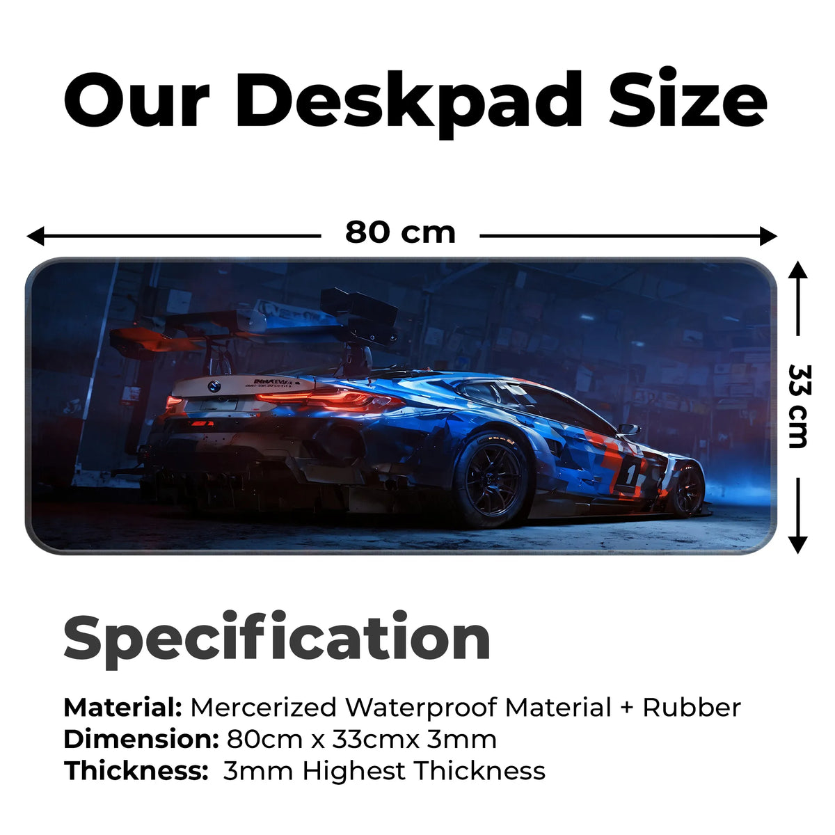 BMW M4 GT3 Garage Racing Livery Deskmat