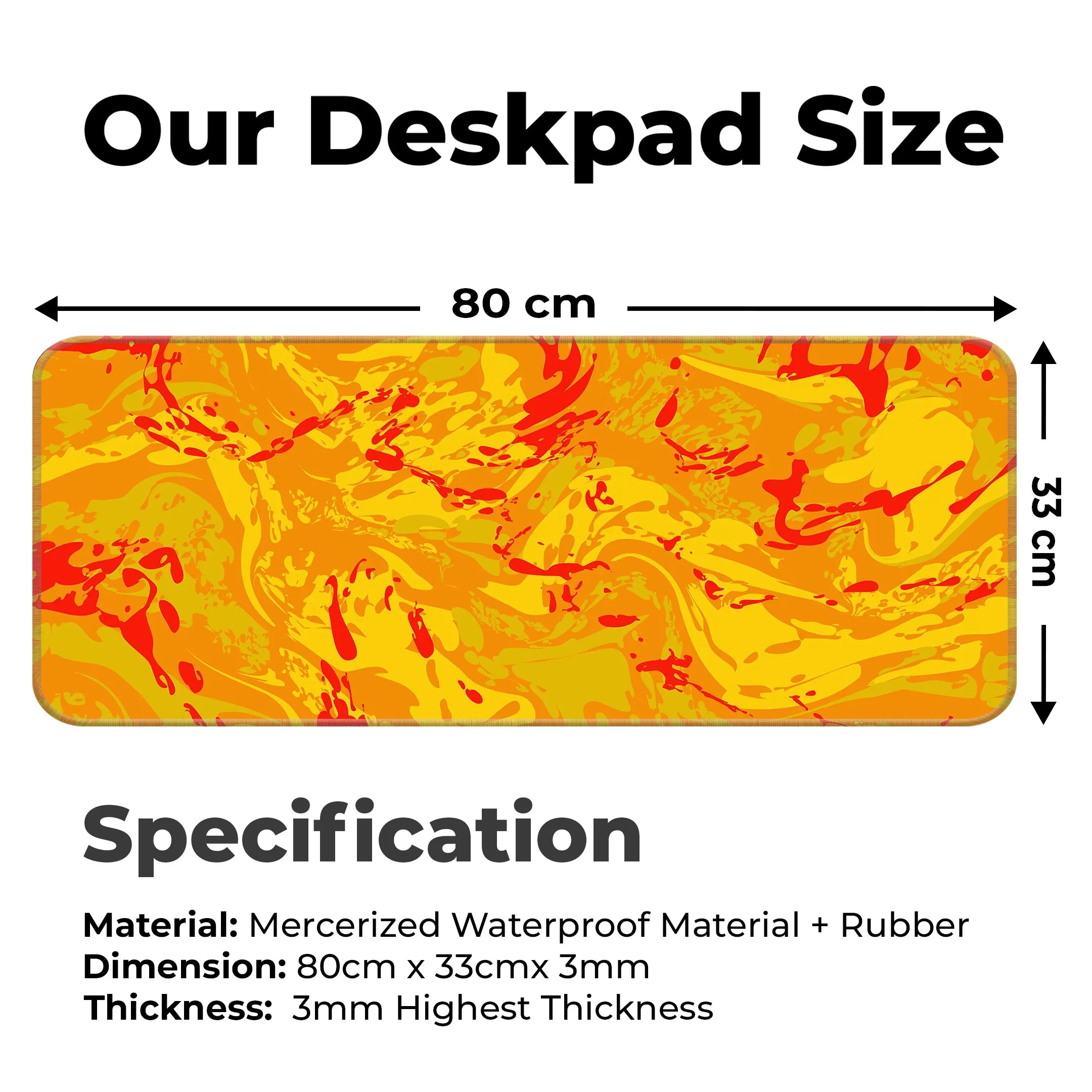 Marble theme Design Desk Mat