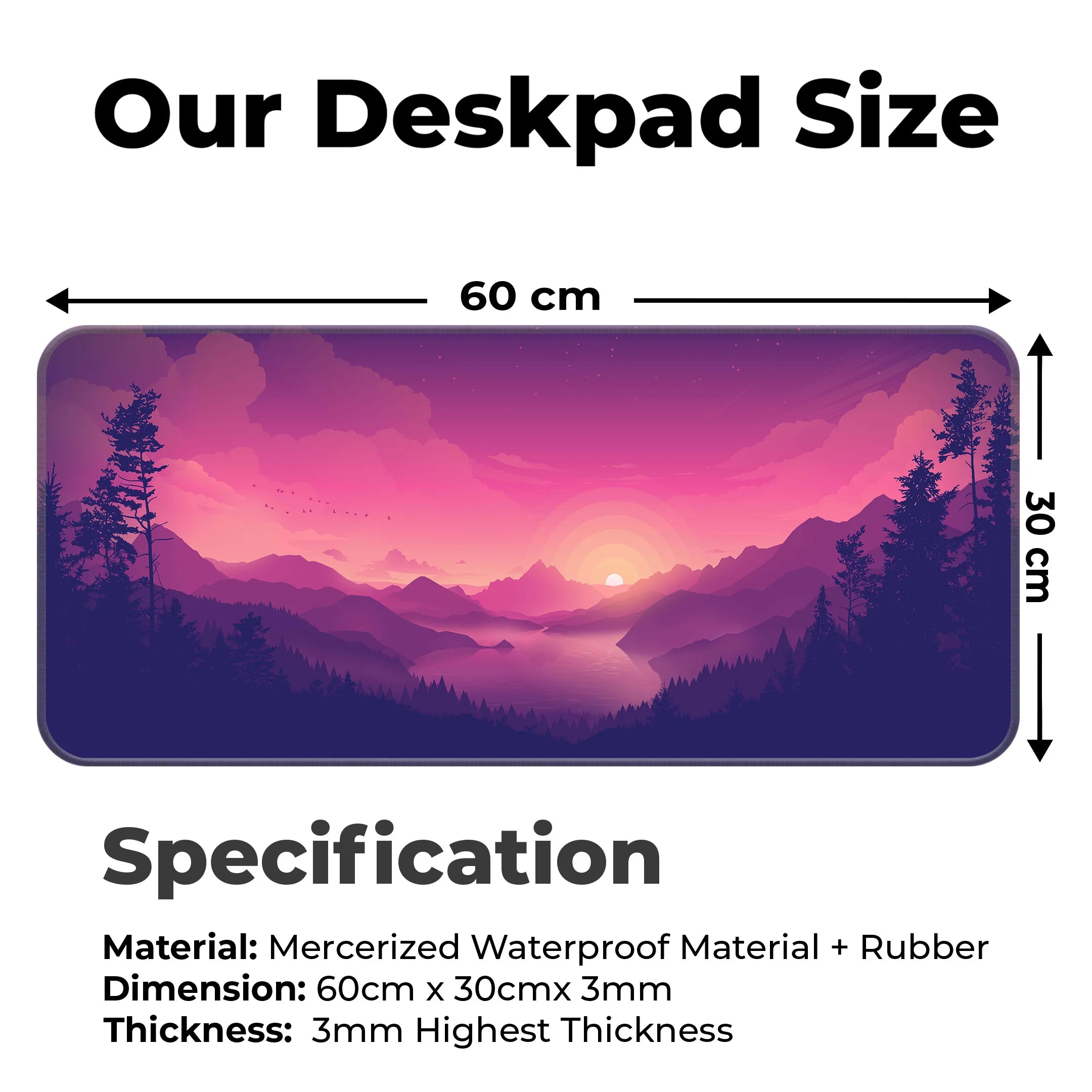 Dreamy Pink Twilight Deskmat