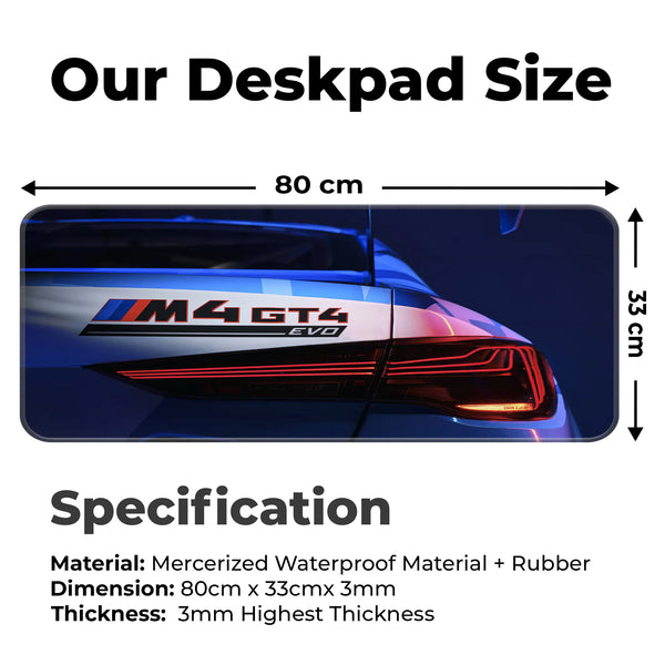BMW M4 GT4 EVO Rear Light Motorsport Deskmat