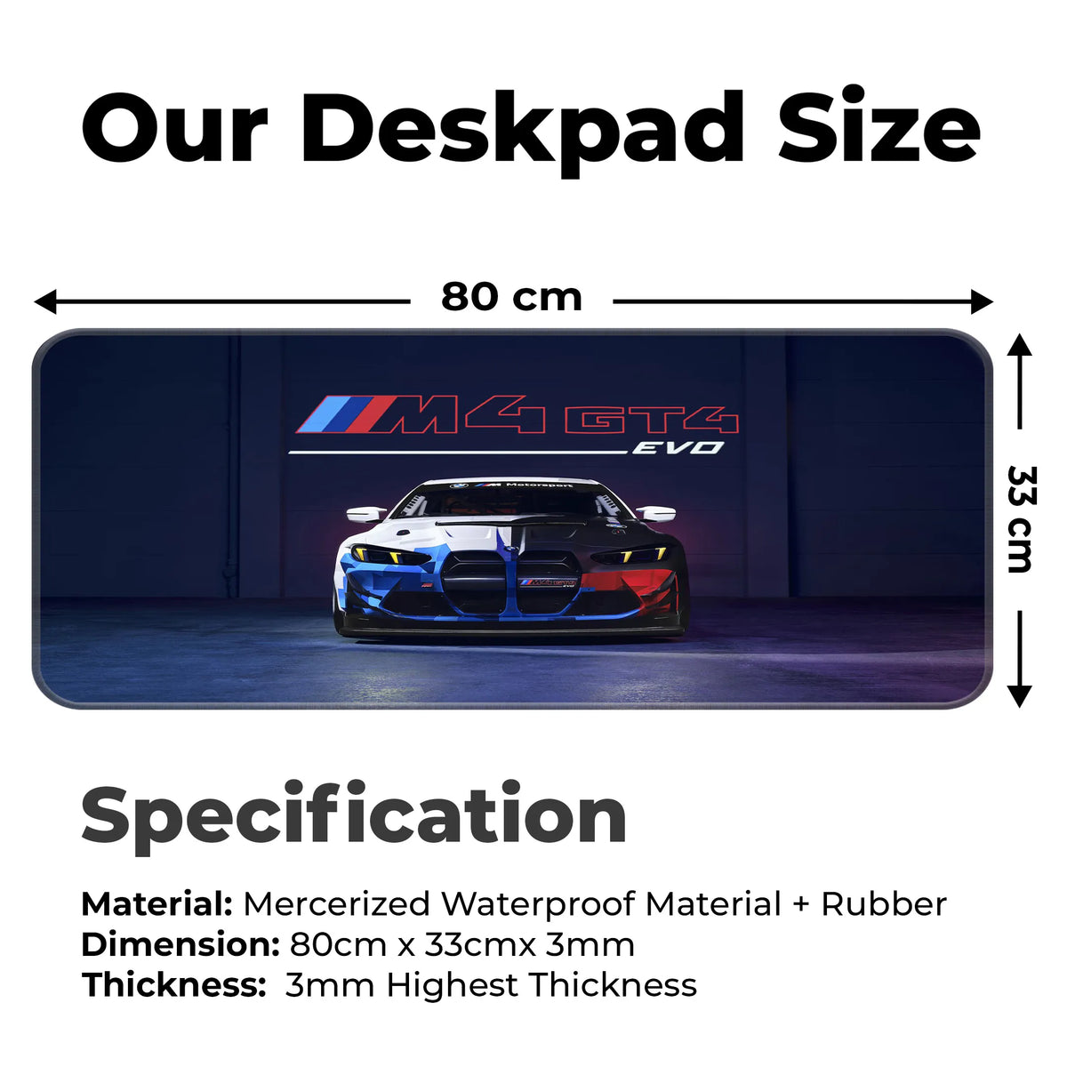 BMW M4 GT4 EVO Motorsport Deskmat