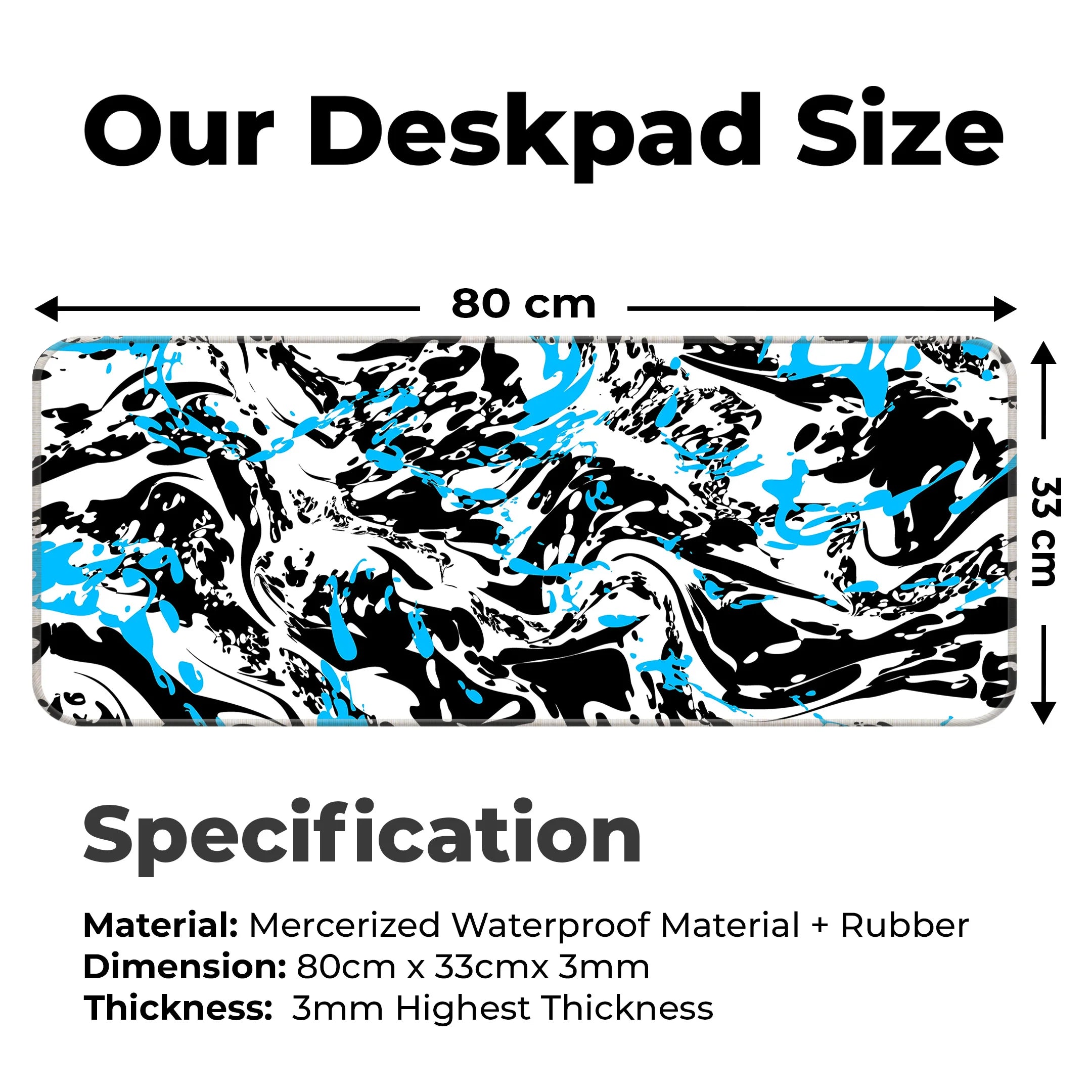 Marble theme Design Desk Mat