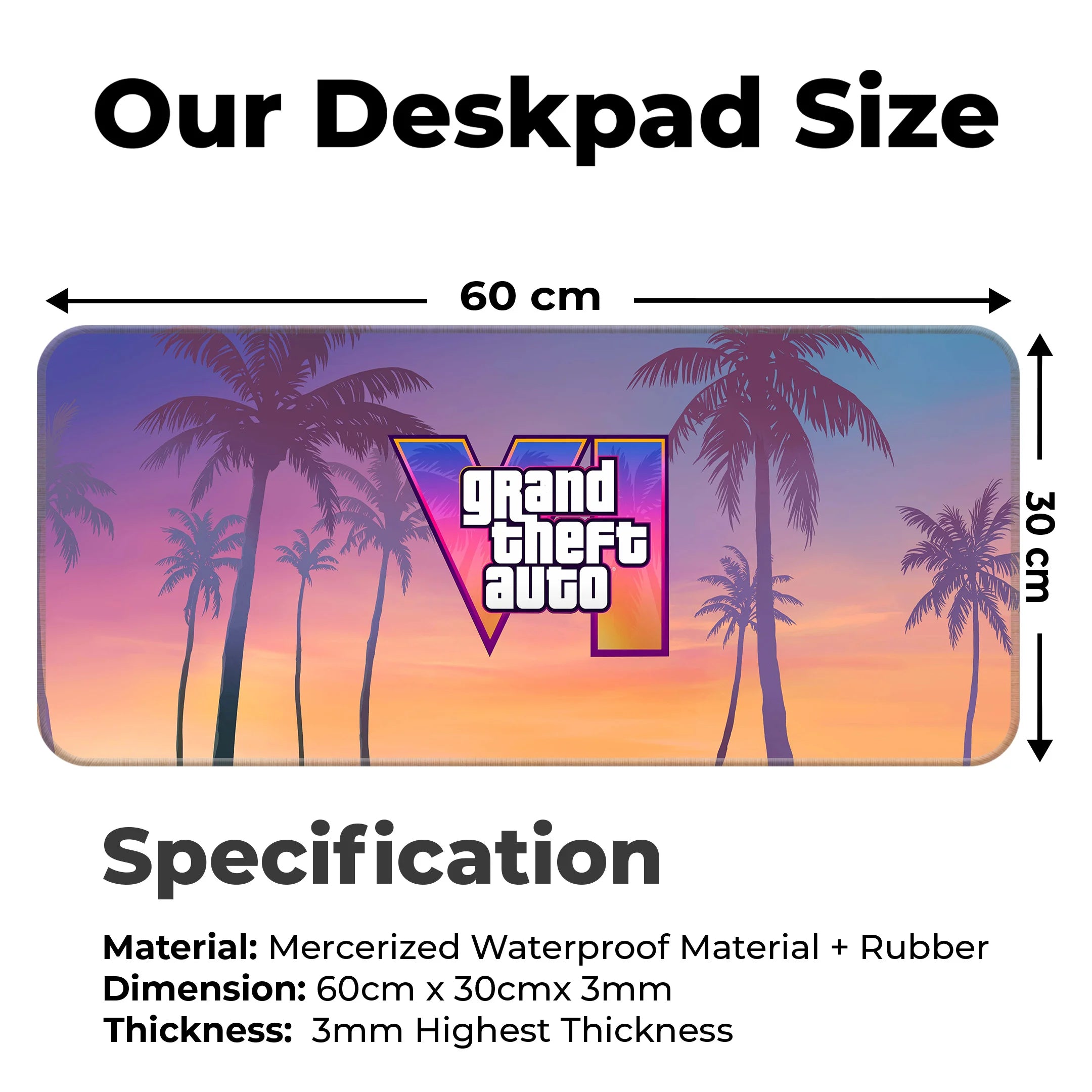 GTA Vice City Neon Vibes Deskmat