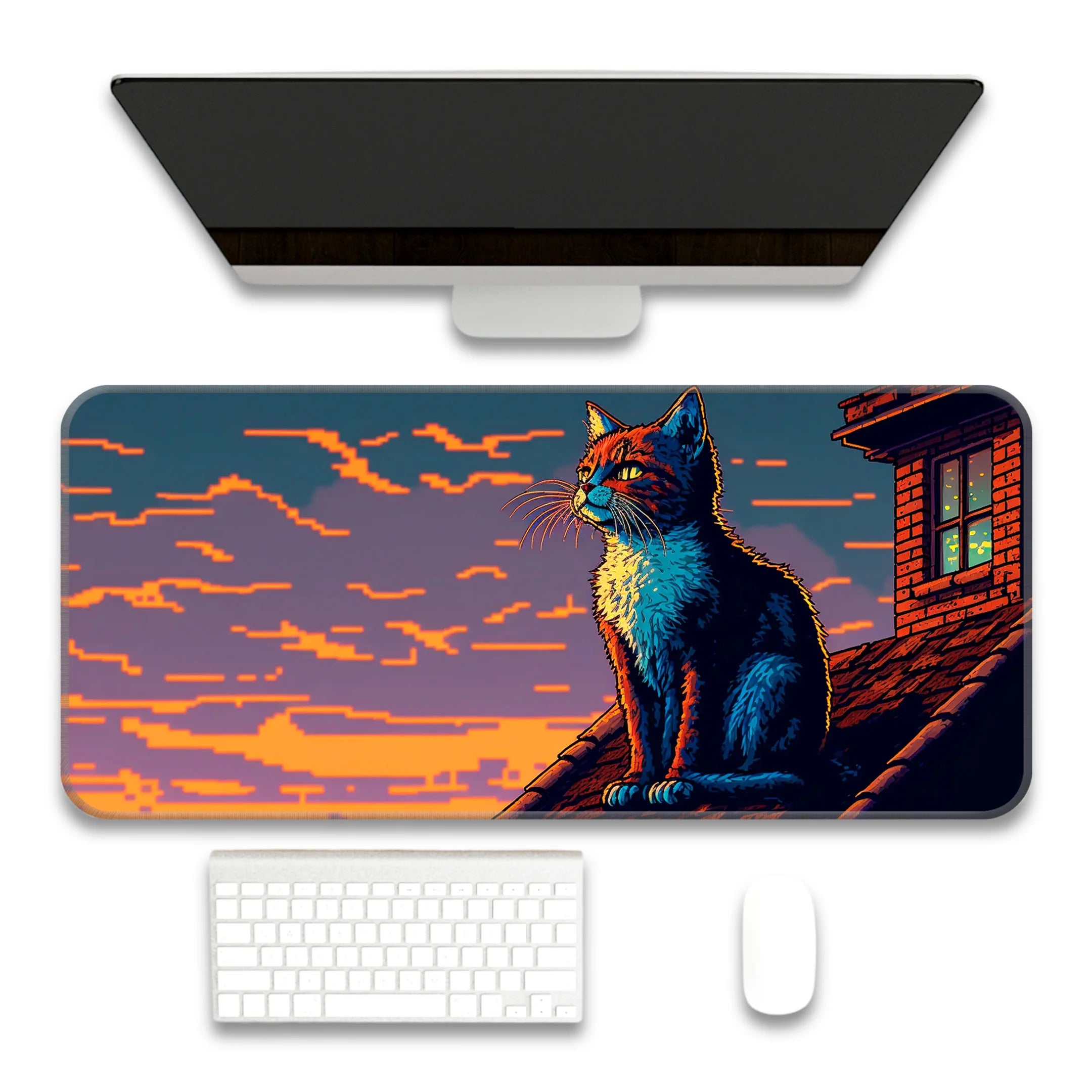 Pixel Art Cat Deskmat