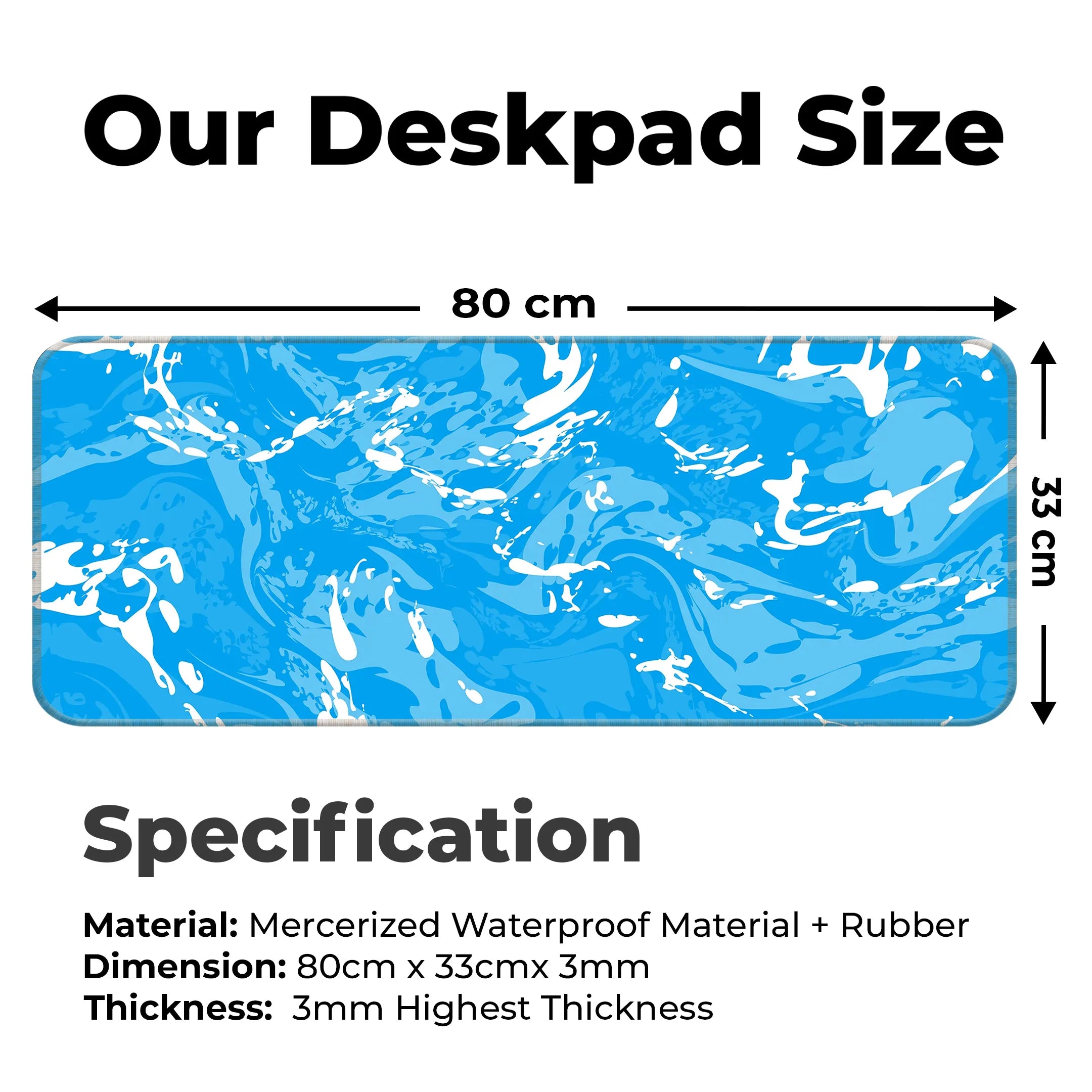 Marble theme Design Desk Mat