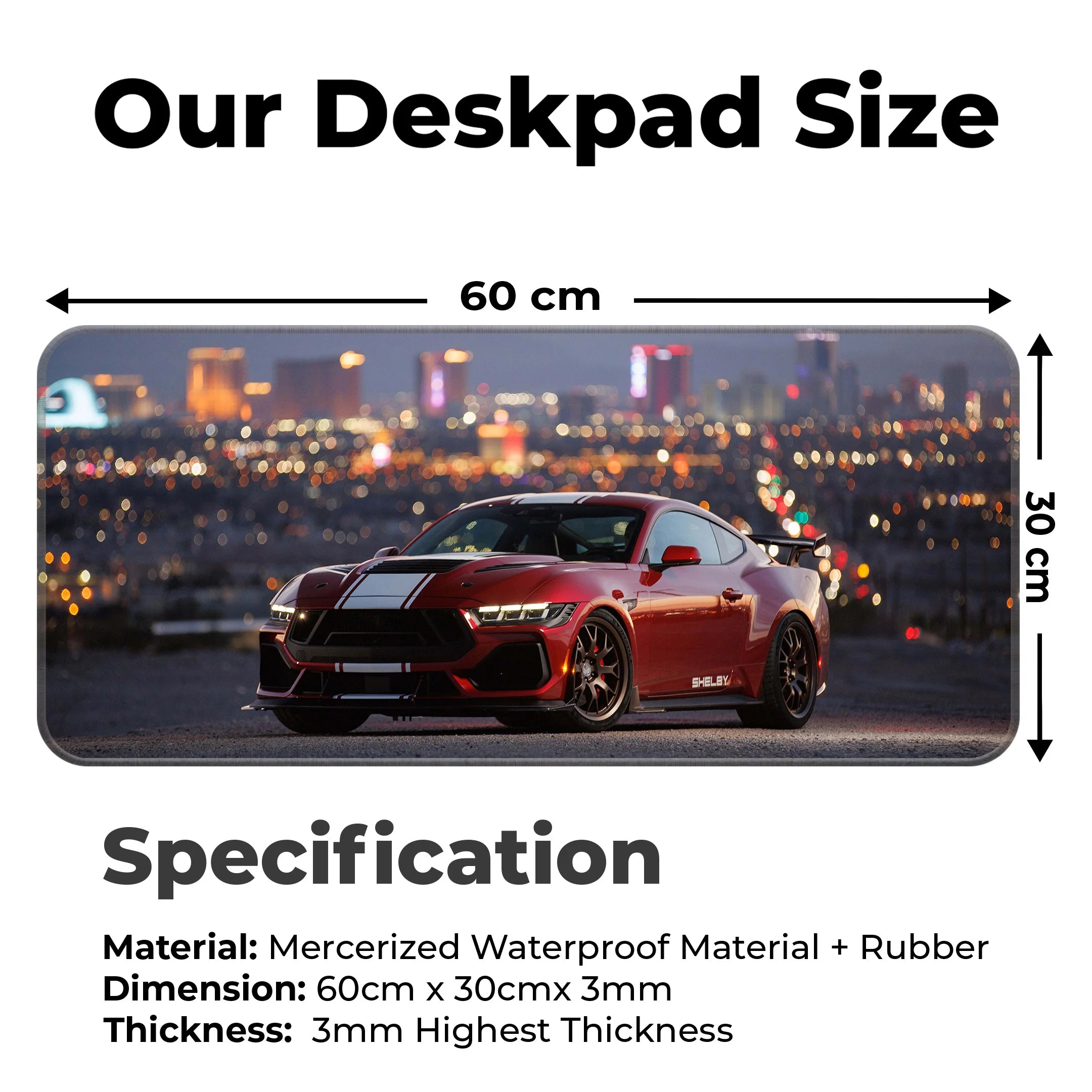 Night Drive Muscle Car Deskmat