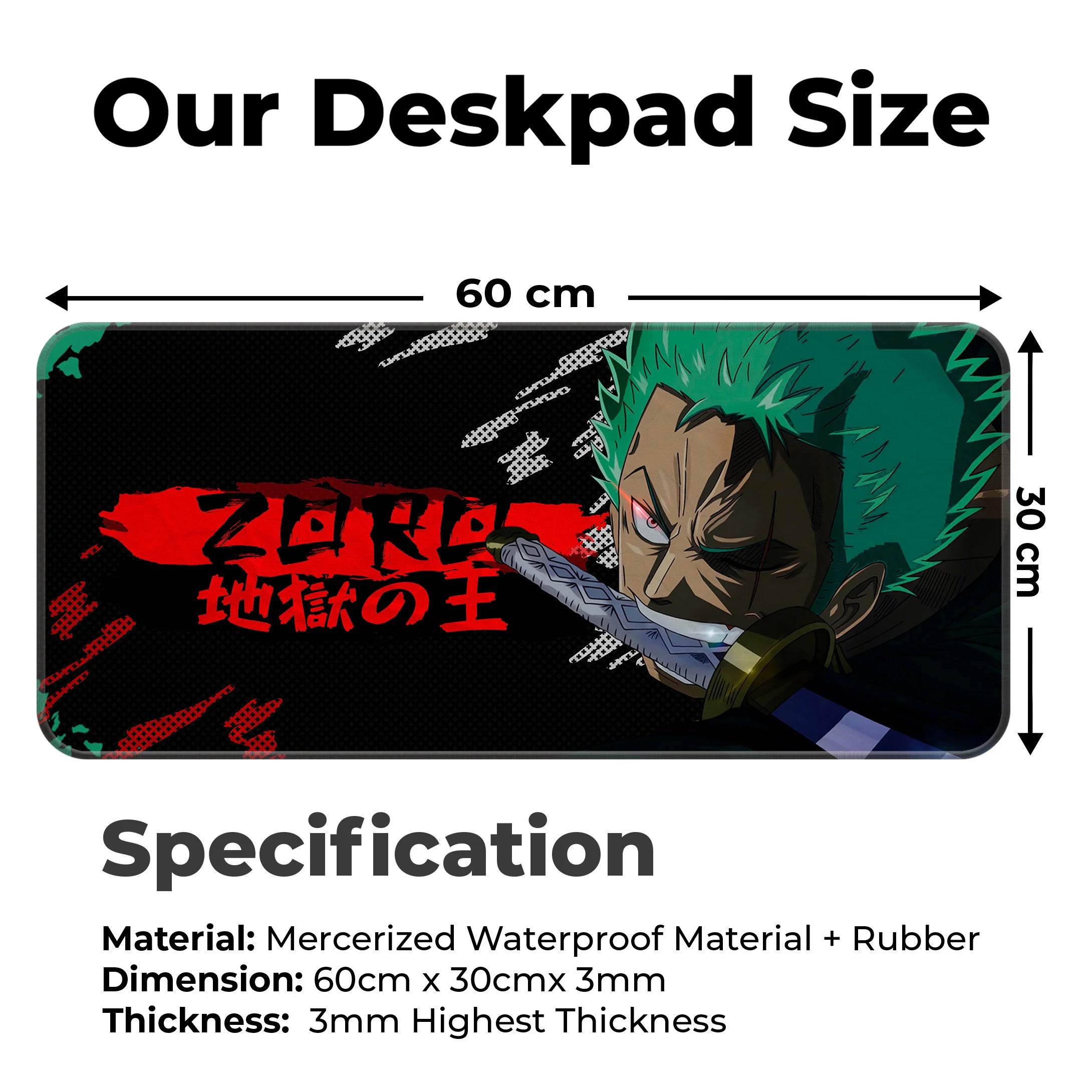 Roronoa Zoro Hell King Deskmat