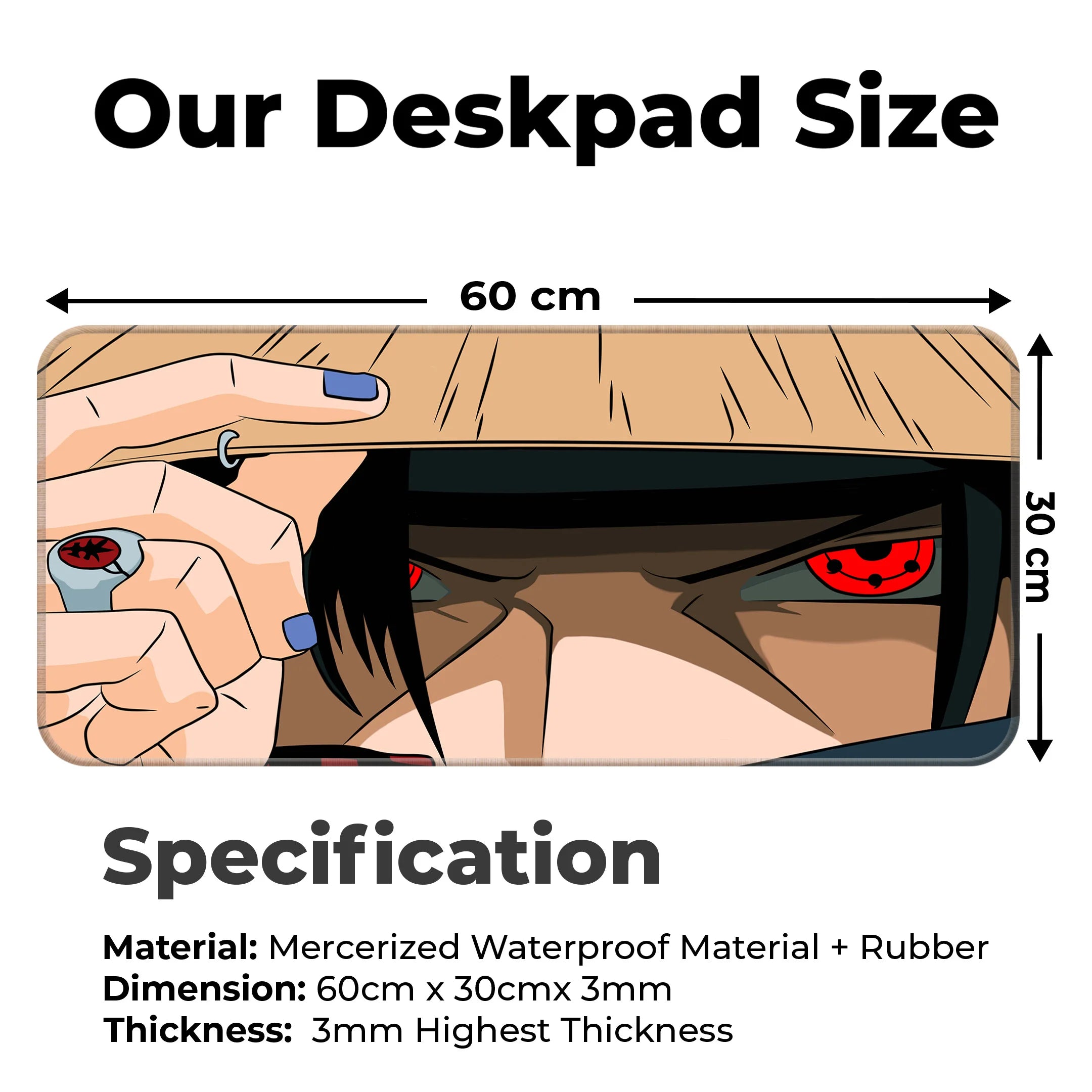 Itachi Uchiha Sharingan Mat – Akatsuki Ninja Anime Gaming Deskmat