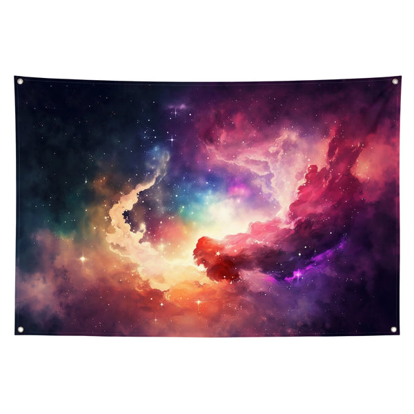 Galaxy Nebula Wall Tapestry | Colorful Cosmic Space Wall Hanging | Premium Polyester Aesthetic Room Decor