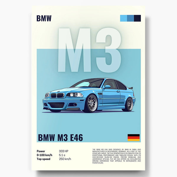BMW M3 E46 Poster