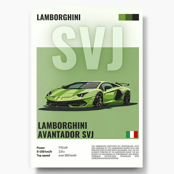 Lamborghini SVJ Poster