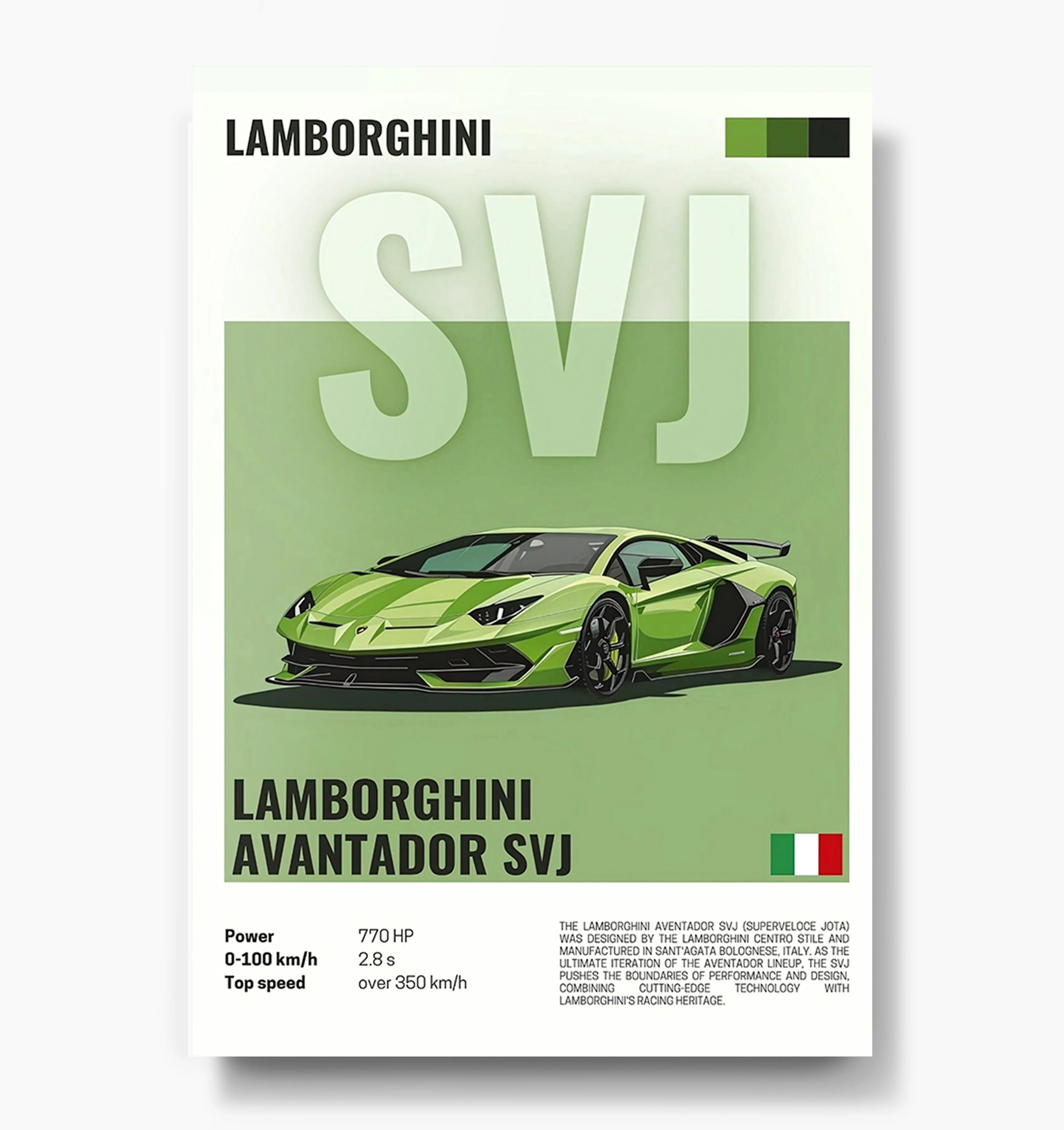 Lamborghini SVJ Poster