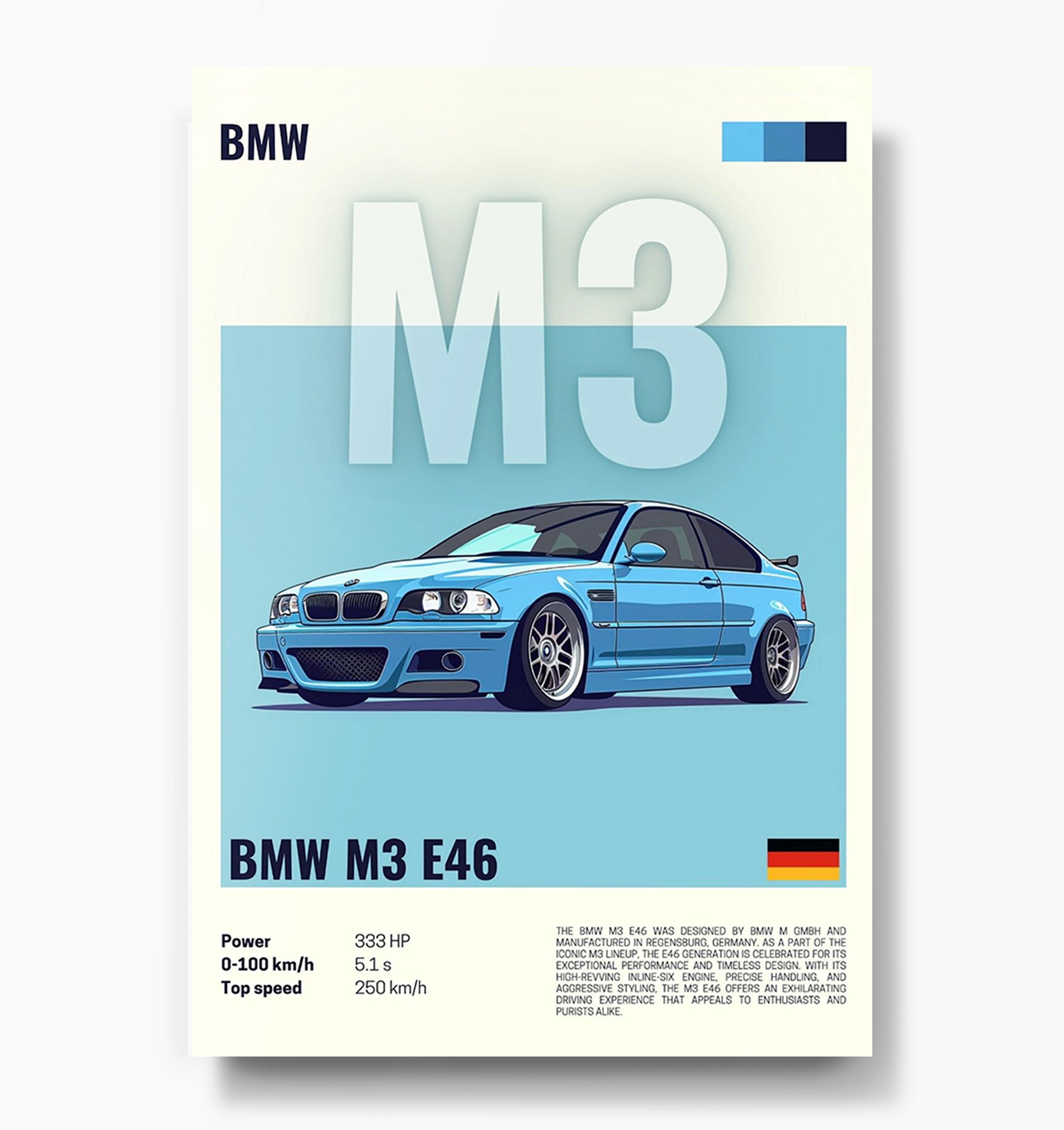 BMW M3 E46 Poster