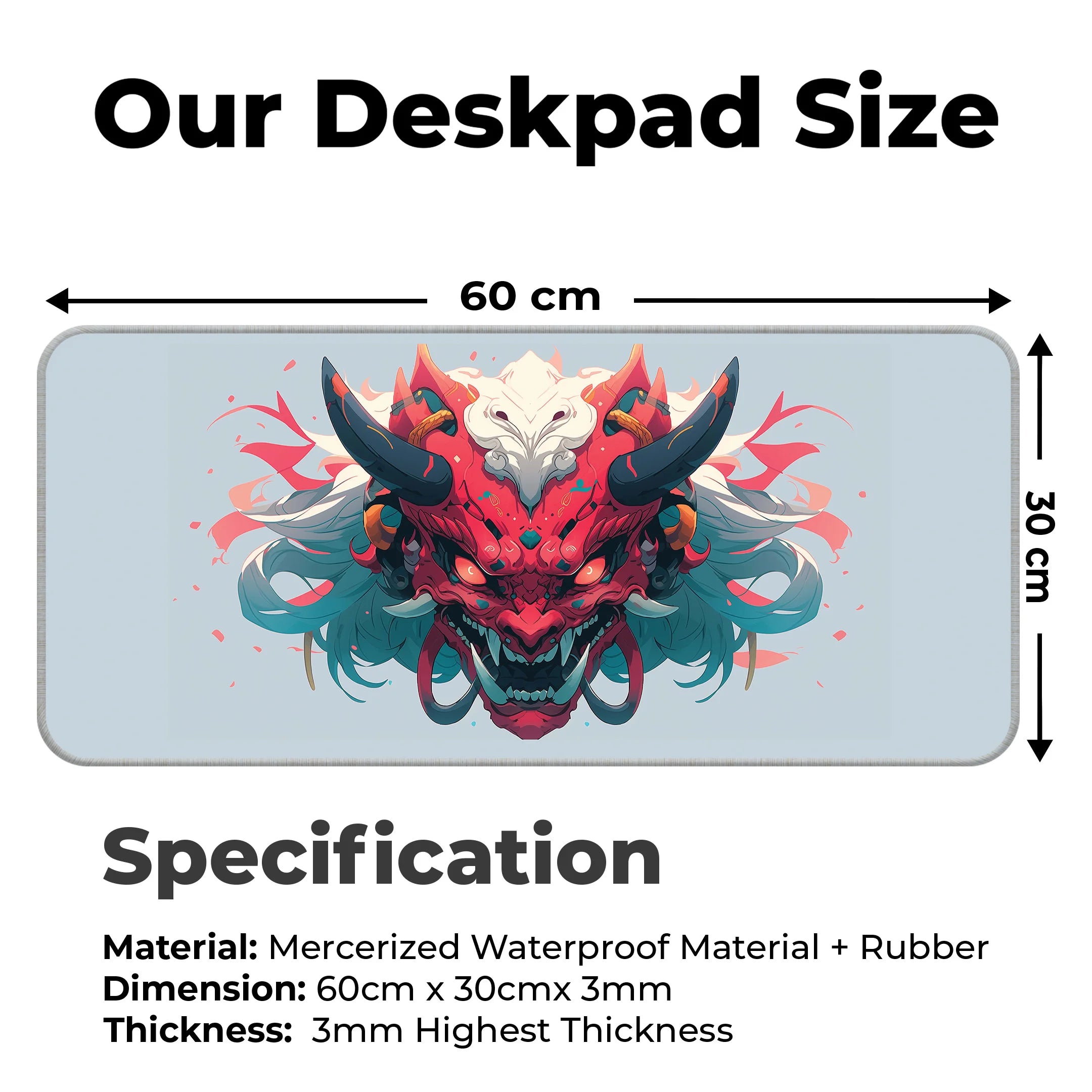 Oni Demon Mask Deskmat