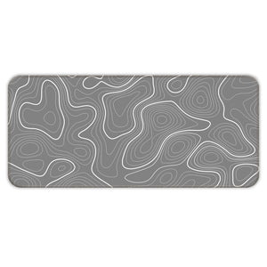 Minimalist Topographic Pattern Deskmat