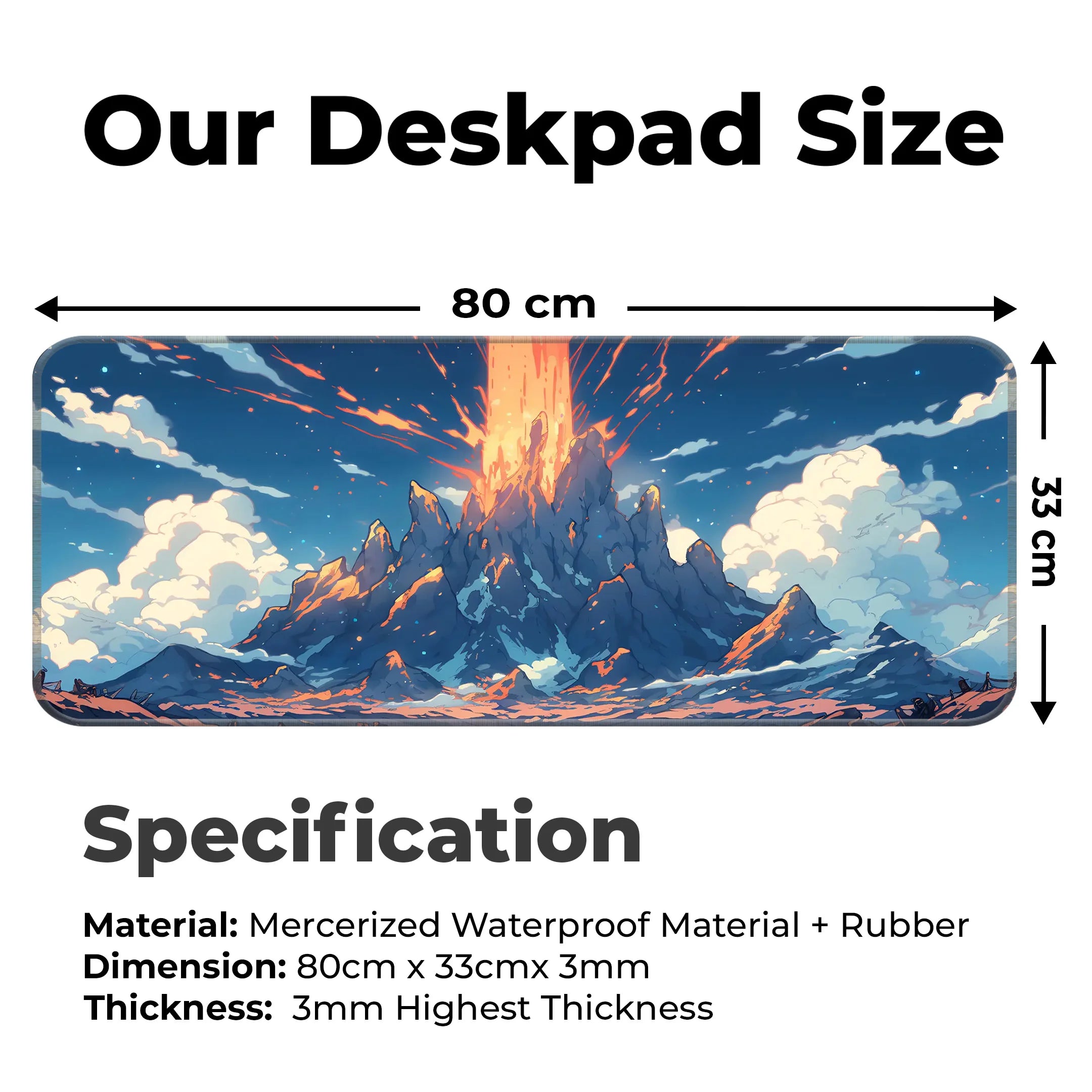 Lava Cartoon Design Desk Mat