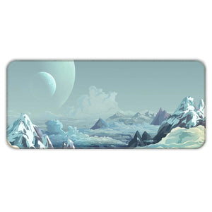 Ice Planet Mat – Frozen Landscape Sci-Fi Gaming Deskmat