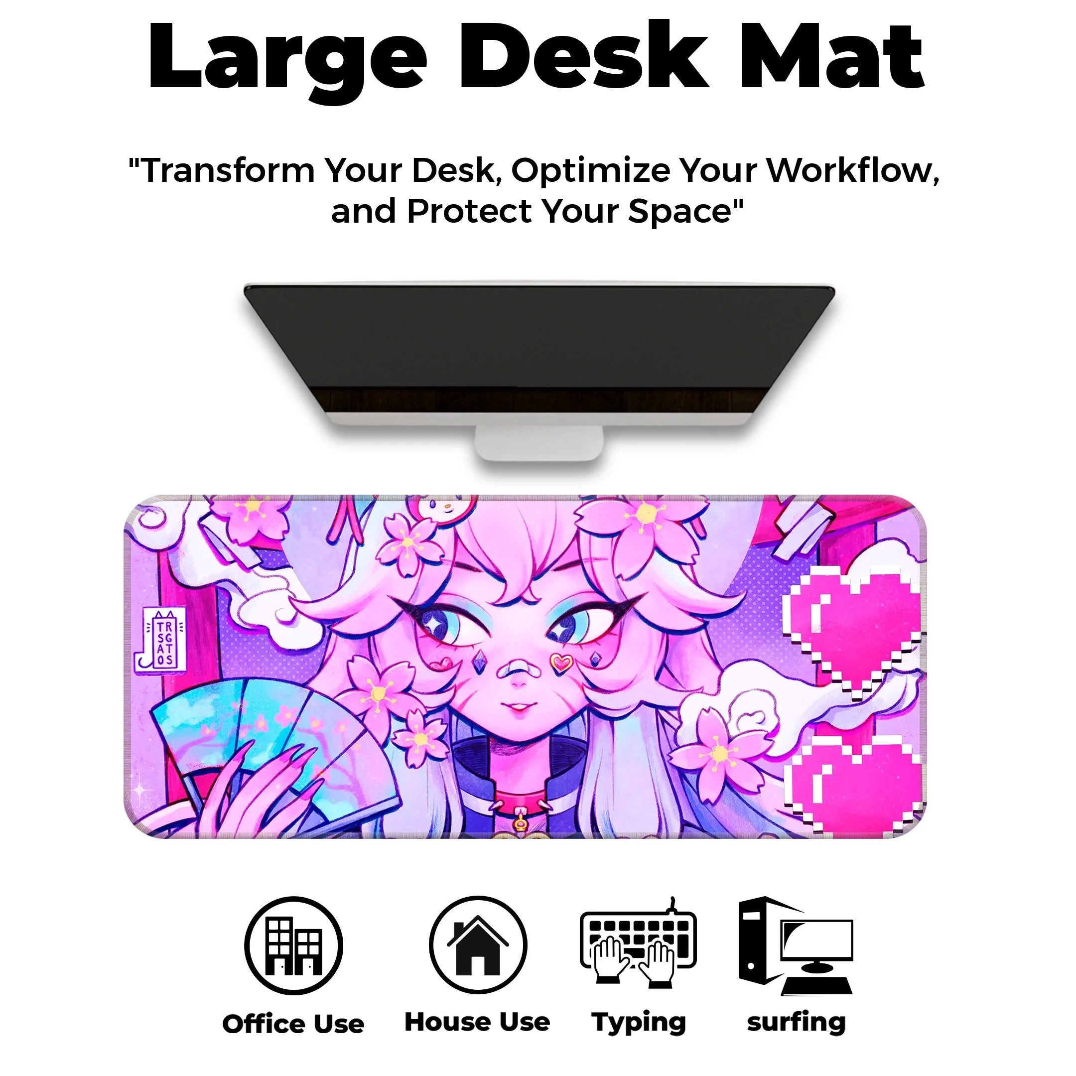 Kawai Fashion Girl Deskmat