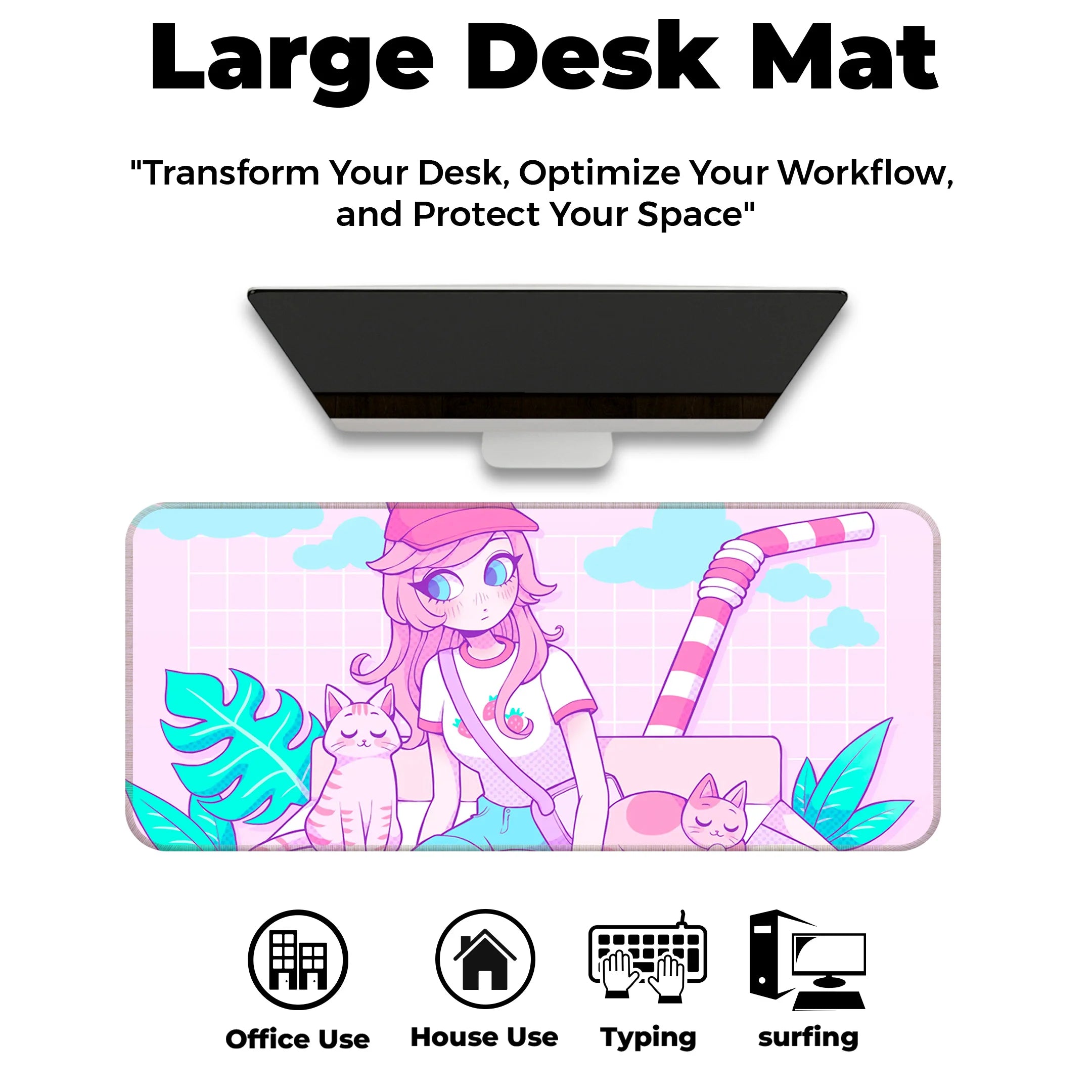 Kawai Fashion Girl Deskmat