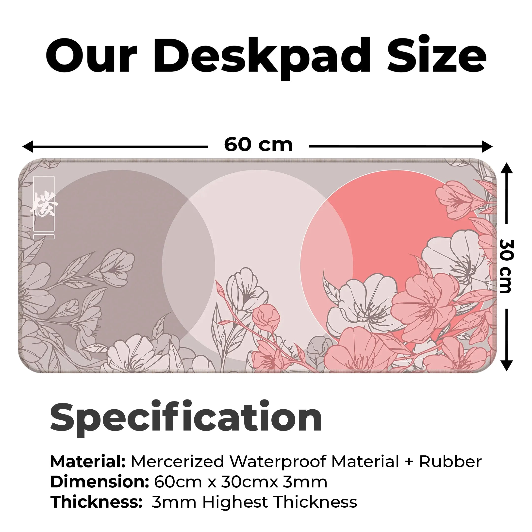 Sakura Circles Deskmat