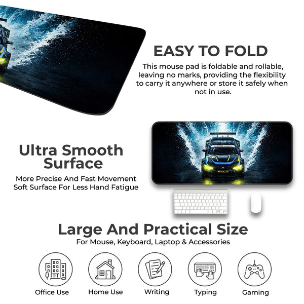 BMW M Motorsport Splash Effect Racing Deskmat