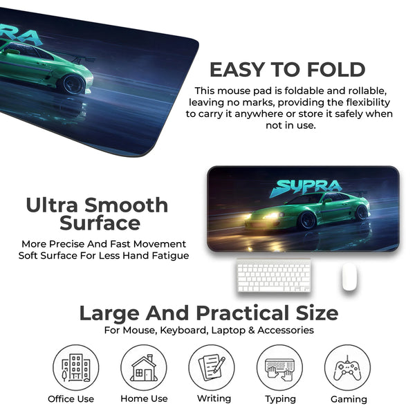 Toyota Supra Green Night Drift Deskmat