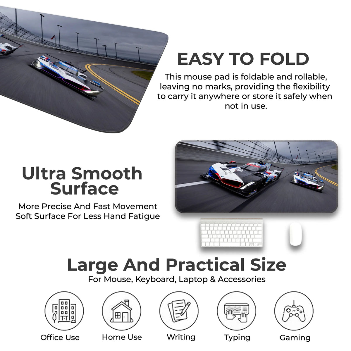 BMW V8 Hybrid LMDh Prototype Racing Deskmat