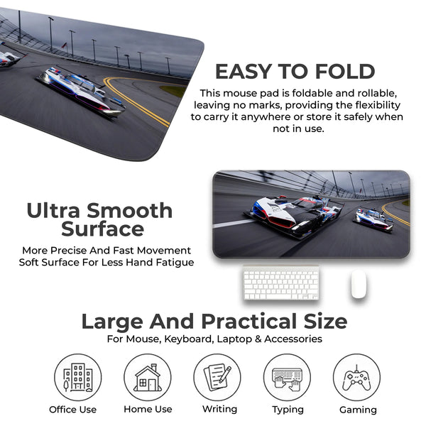 BMW V8 Hybrid LMDh Prototype Racing Deskmat