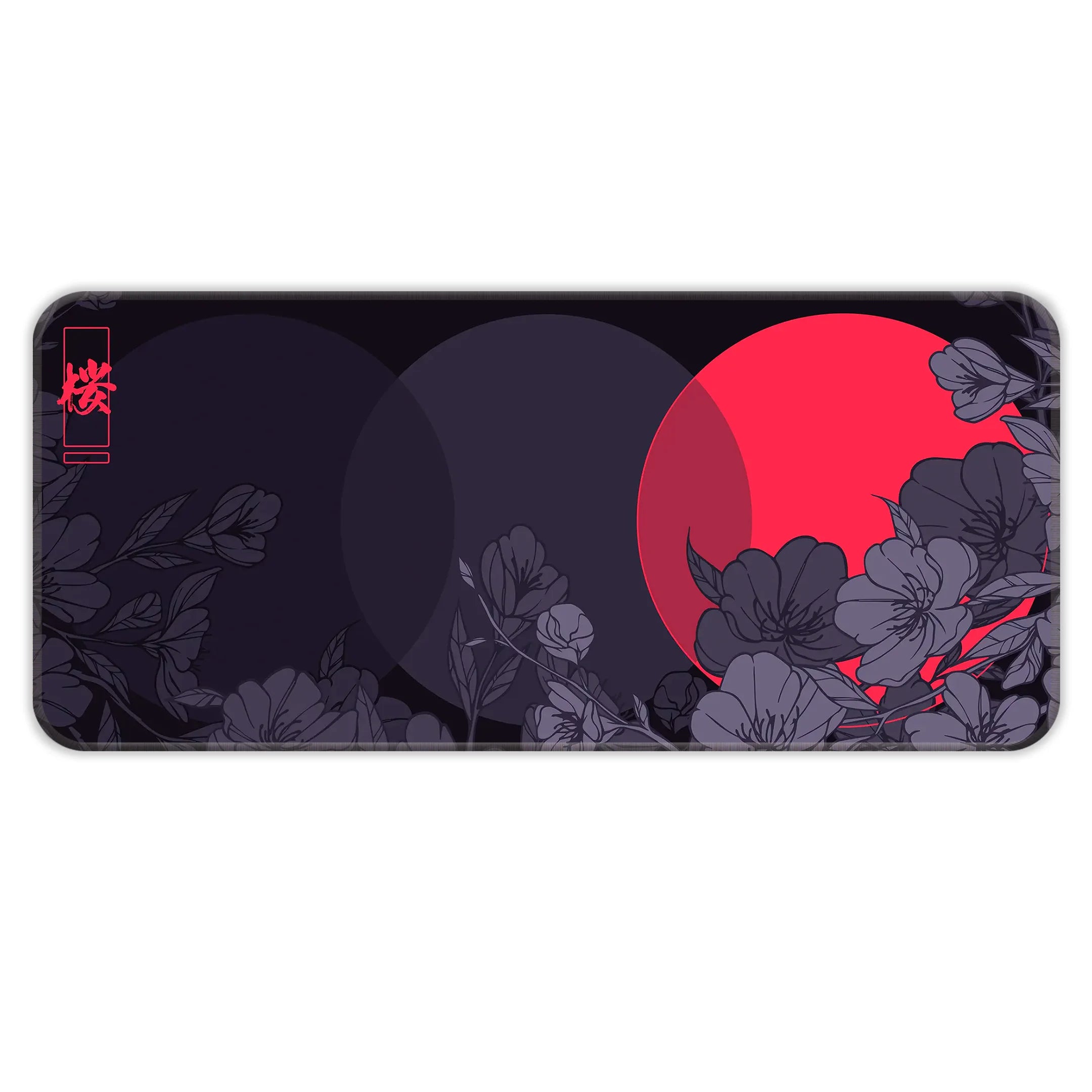 Flower Print Design Desk Mat