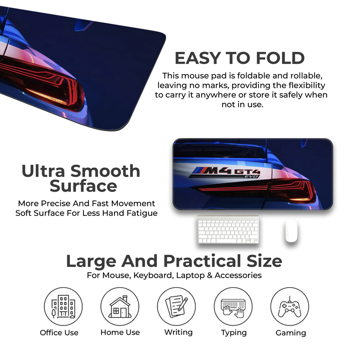 BMW M4 GT4 EVO Rear Light Motorsport Deskmat