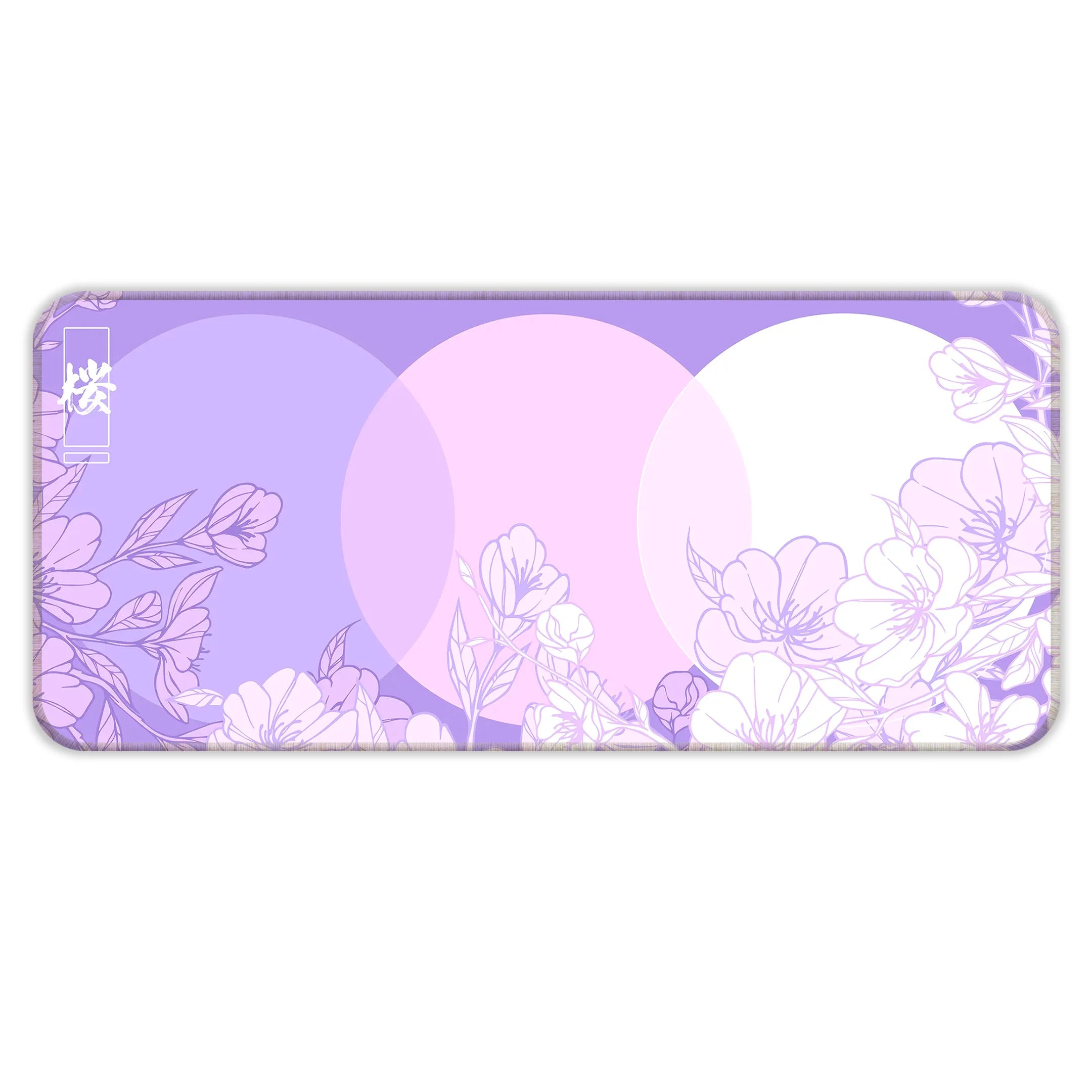 Flower Print Design Desk Mat