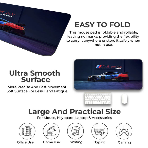 BMW M4 GT4 EVO Racing Side View Deskmat