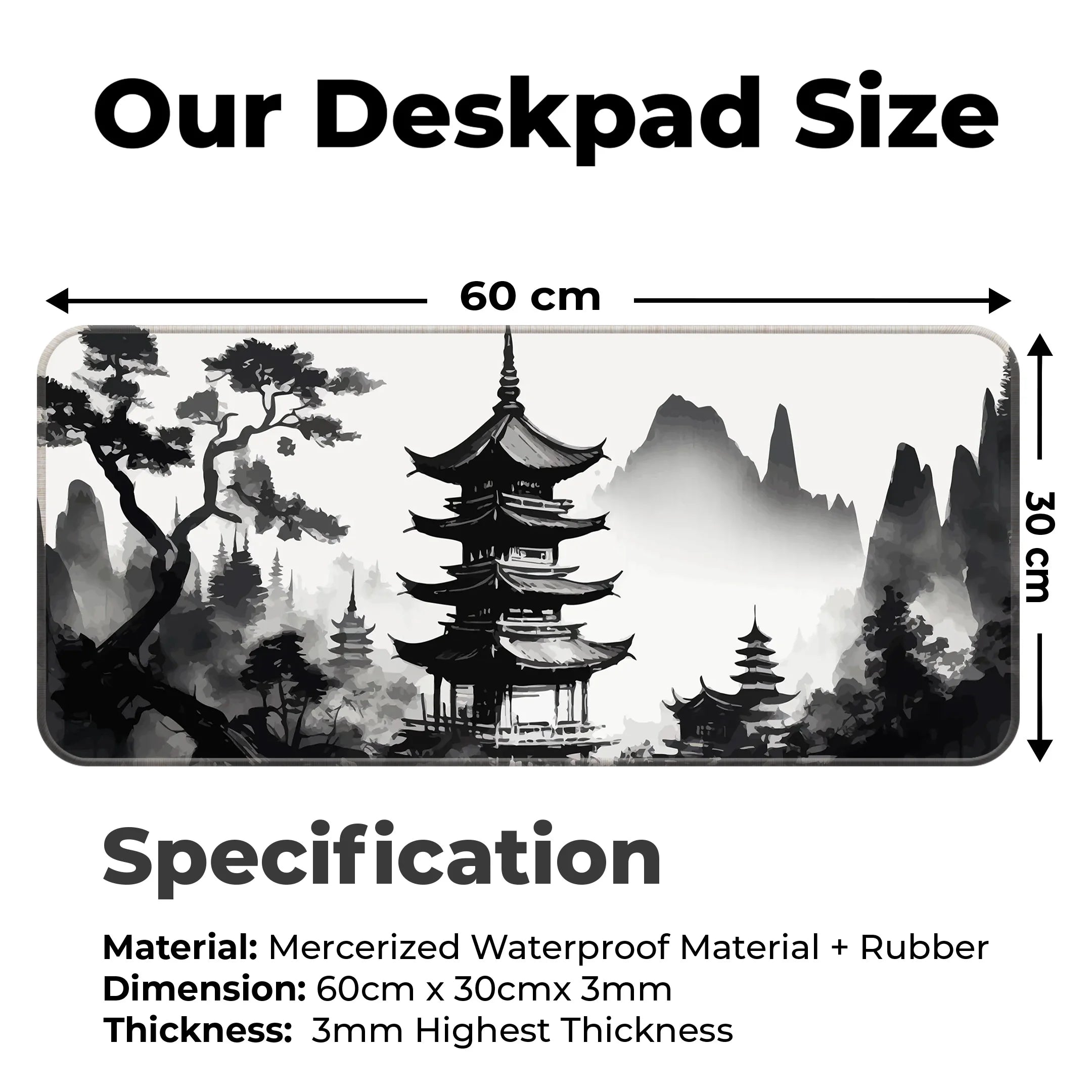 Japan Places Deskmat