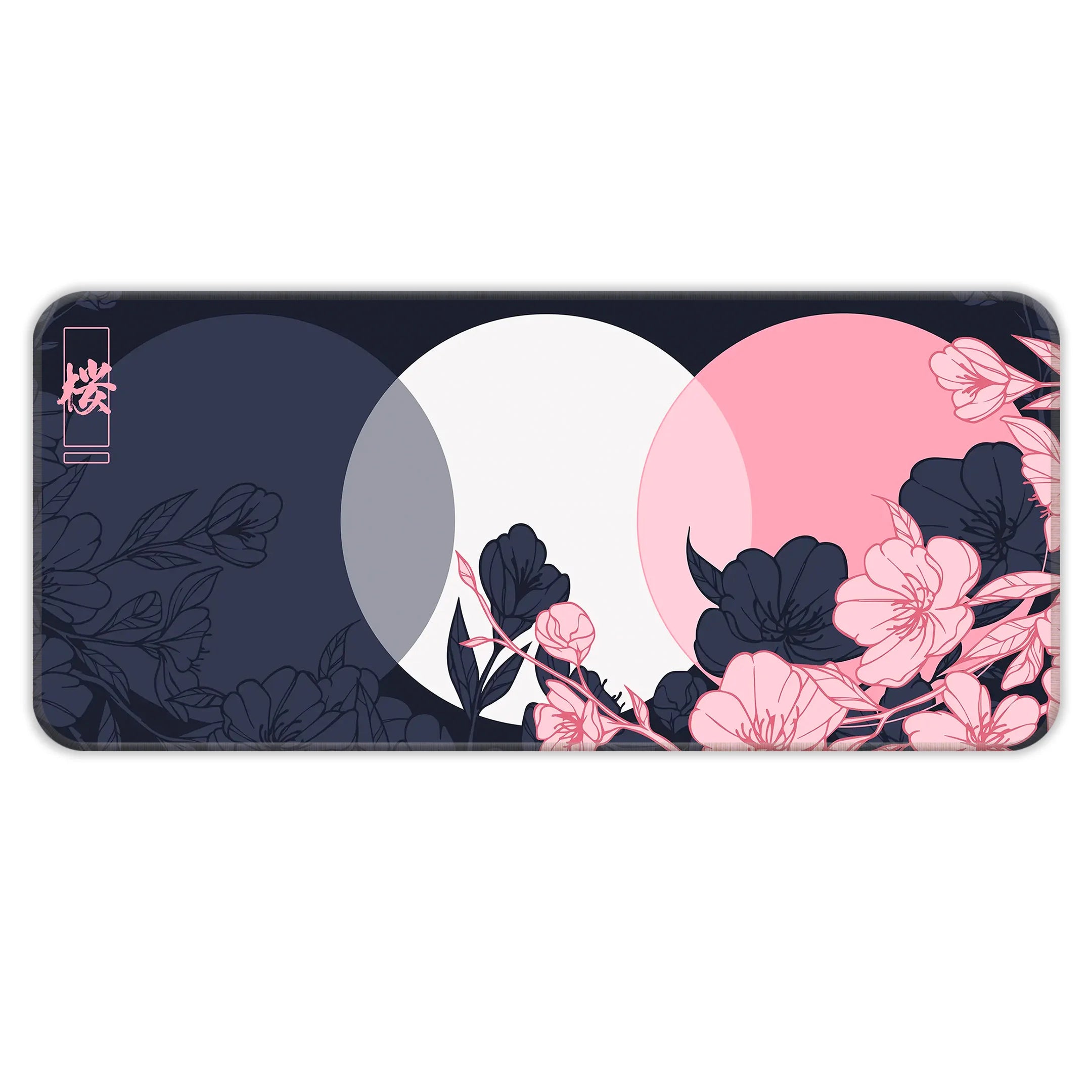 Flower Print Design Desk Mat