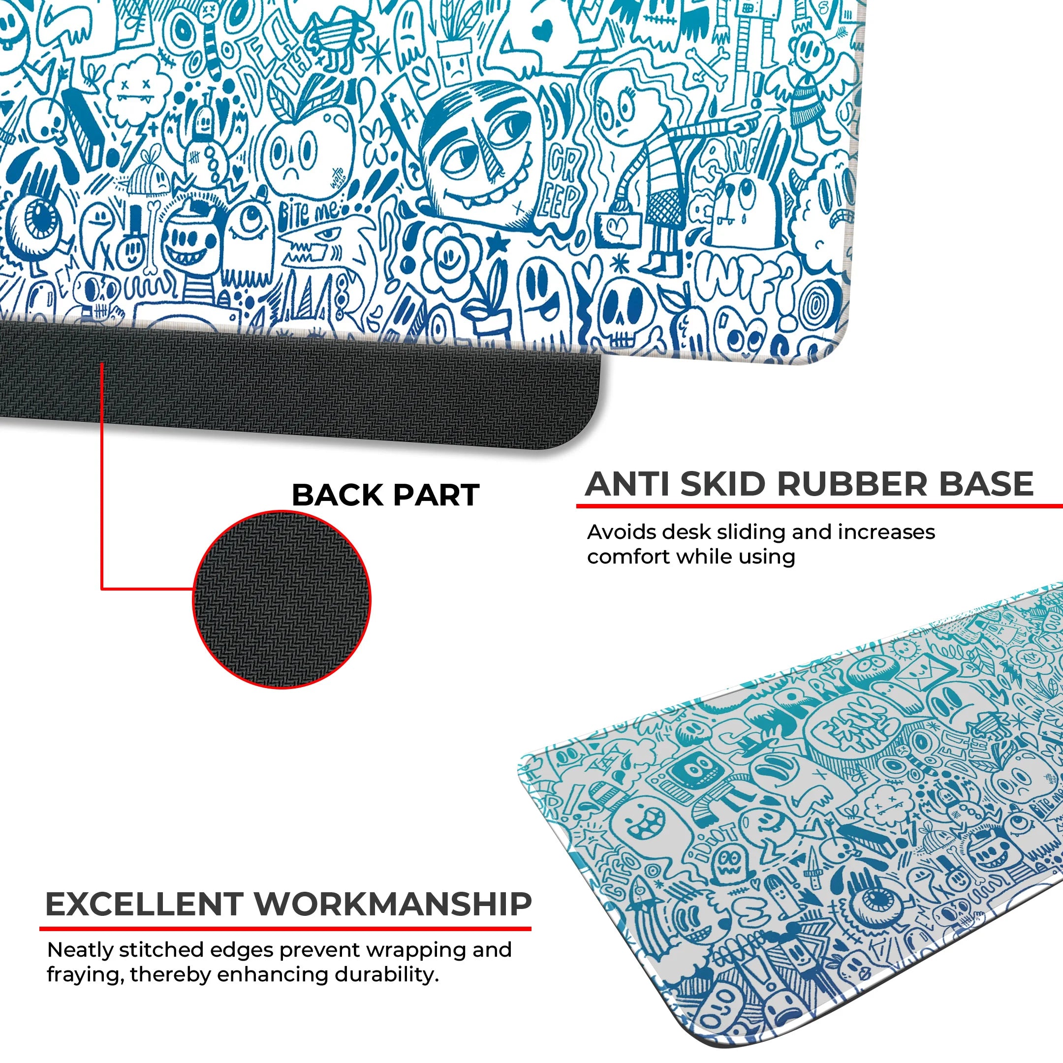 Doodle Pattern Deskmat