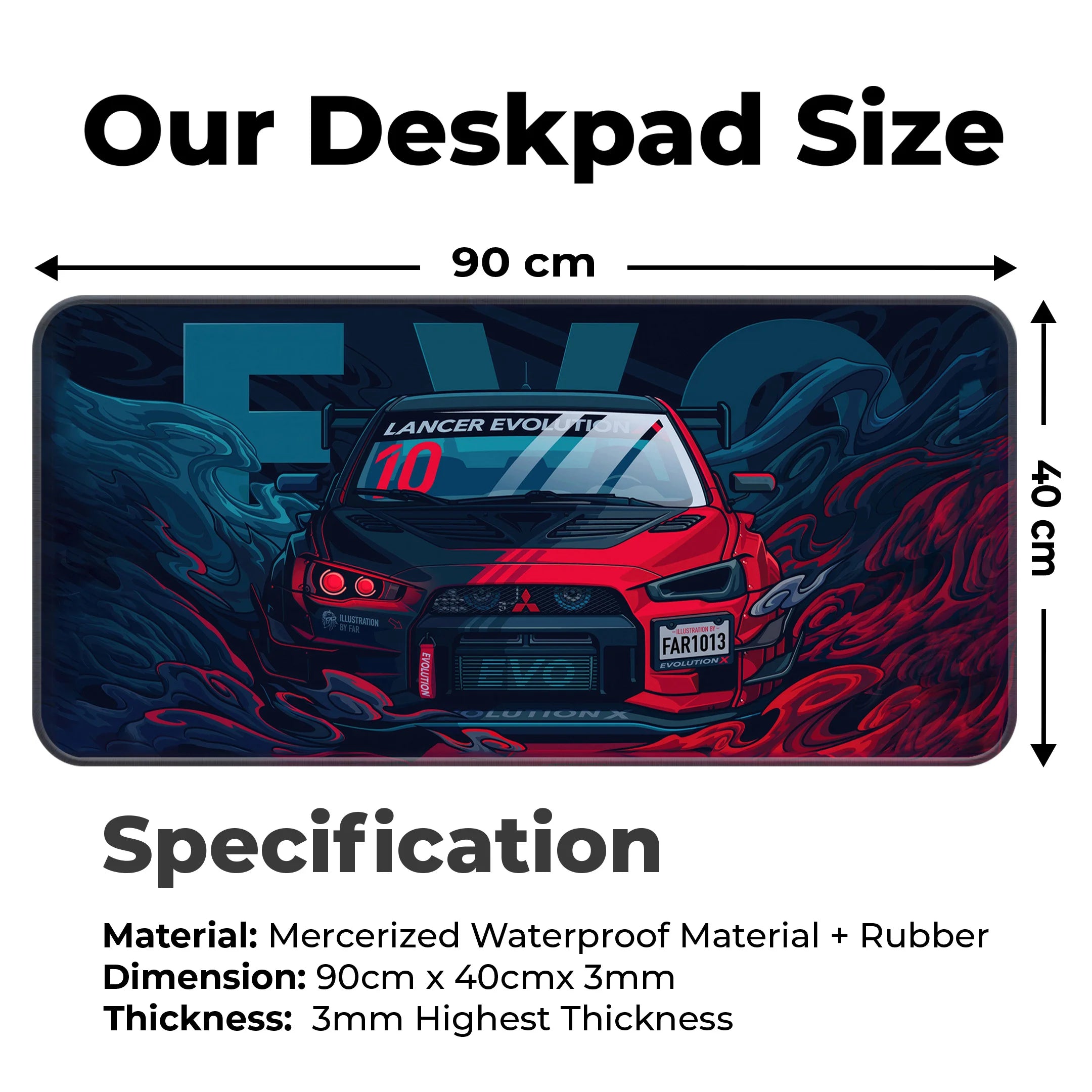 Mitsubishi Lancer Evolution Deskmat