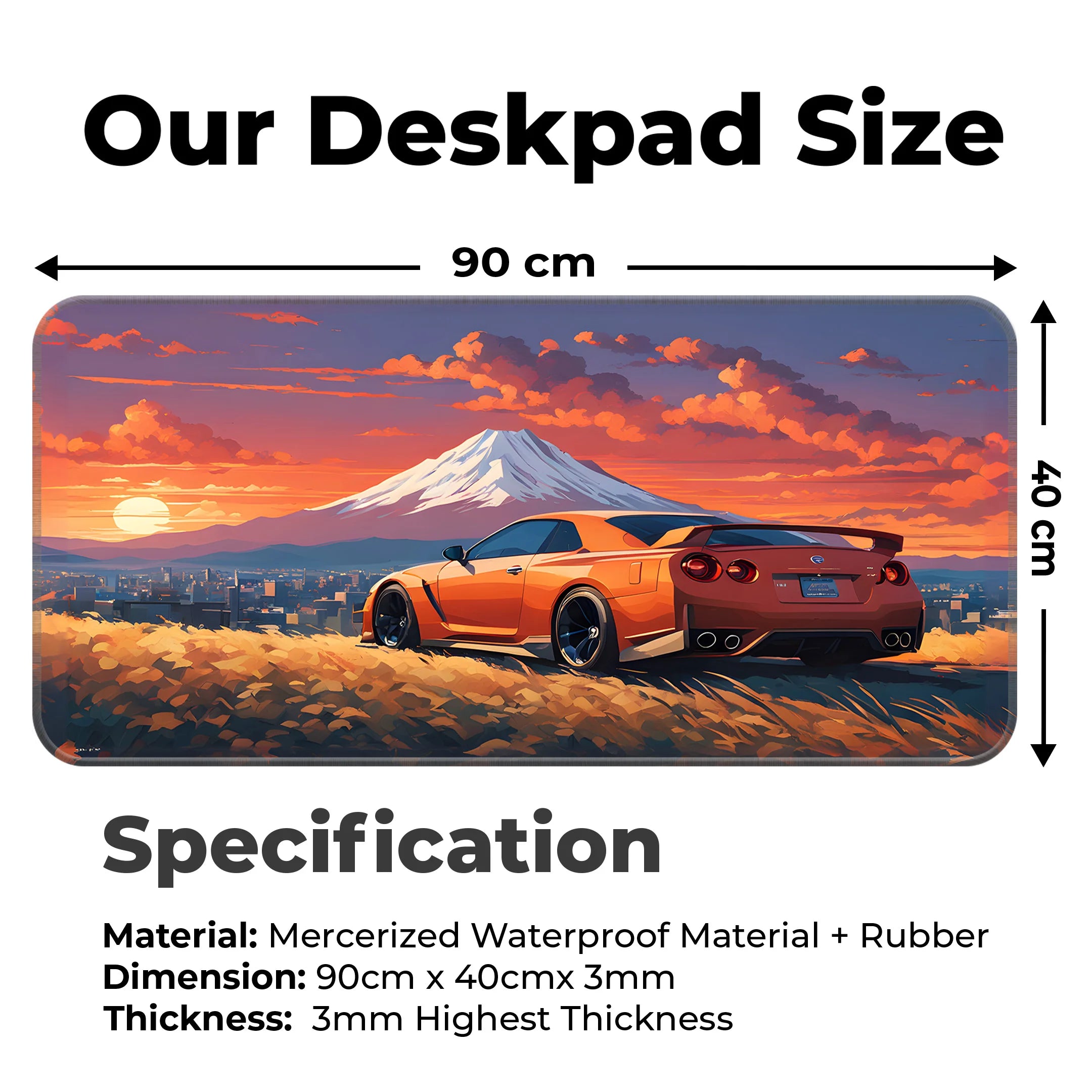 Nissan GTR Sunset Desk Mat