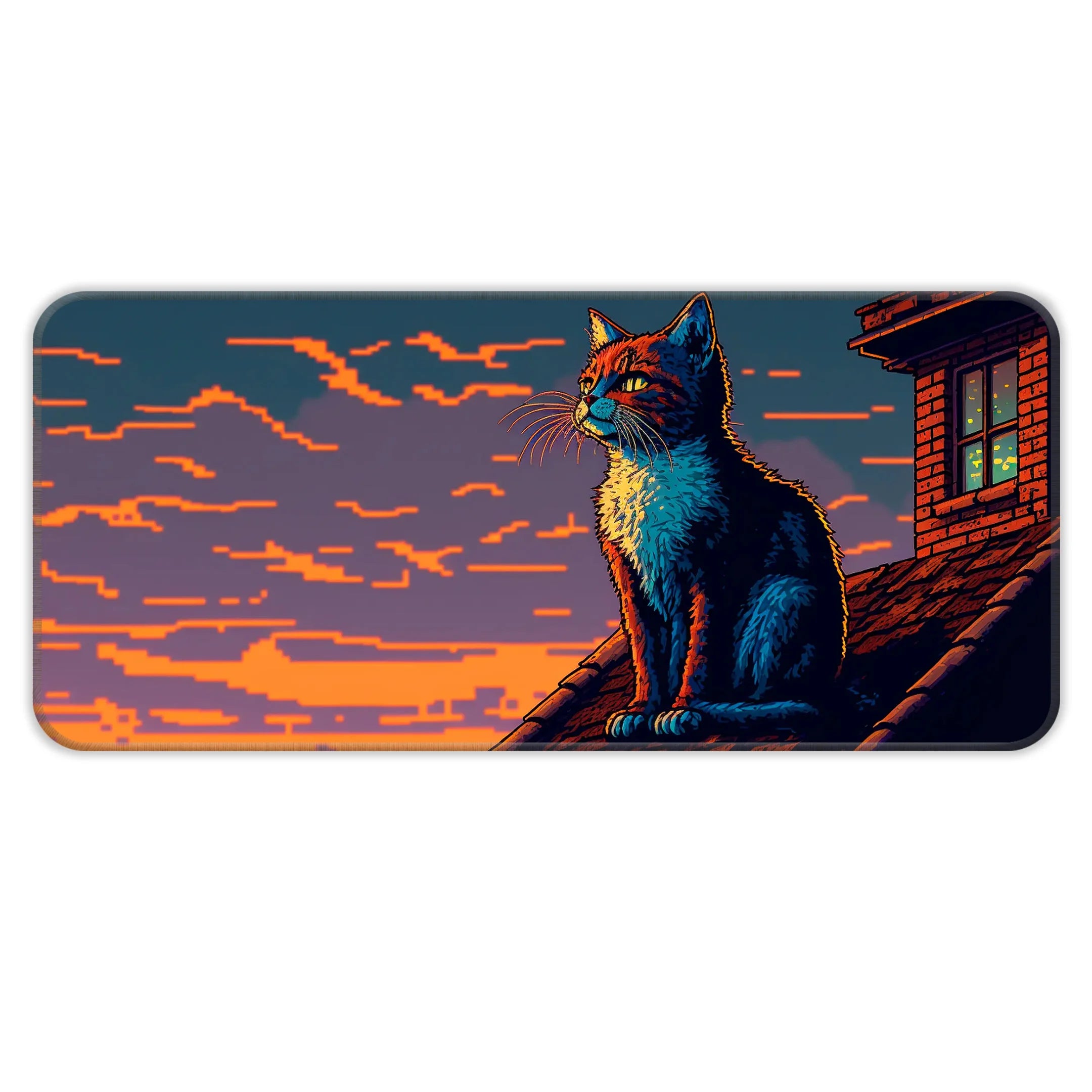 Pixel Art Cat Deskmat