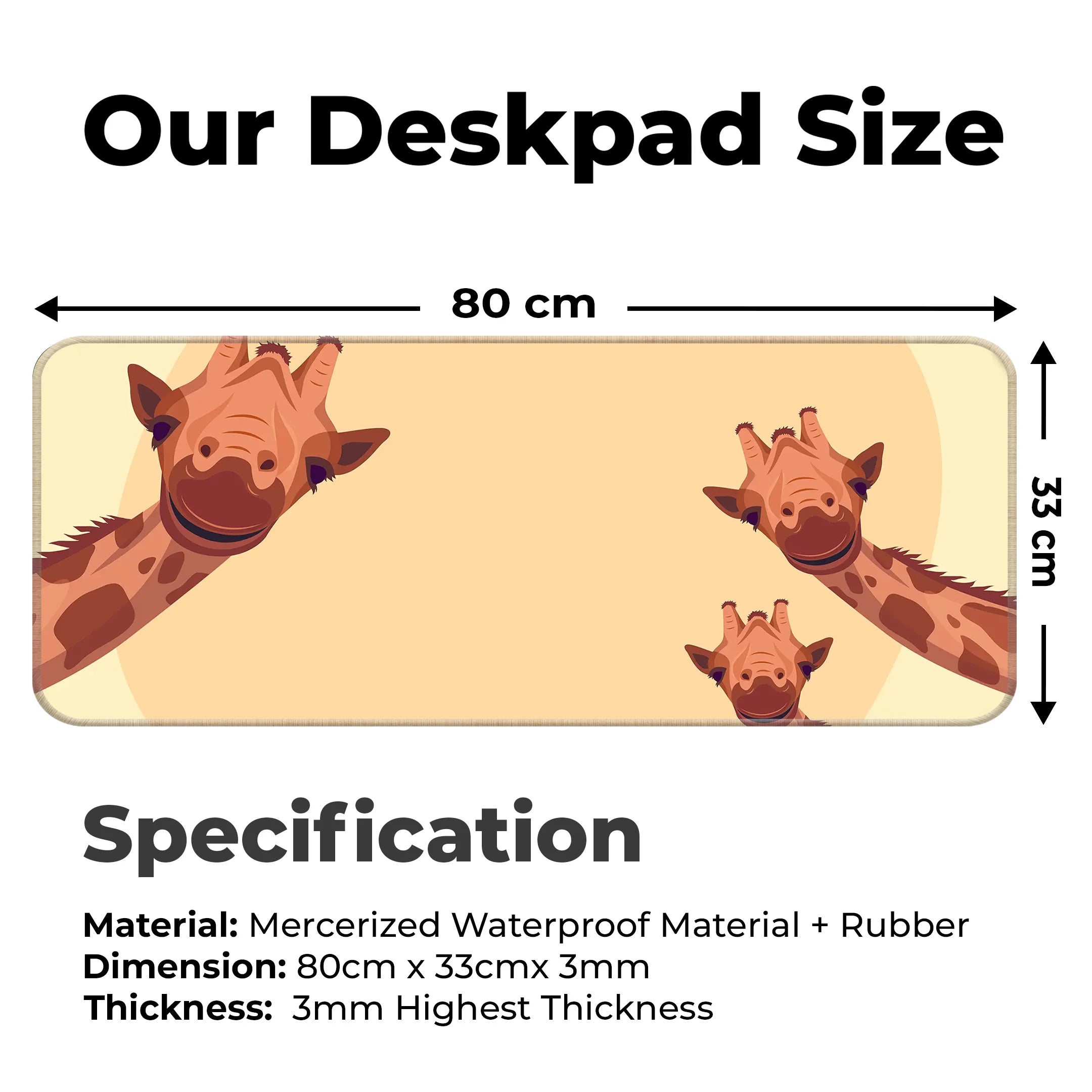 Giraffe Safari Deskmat