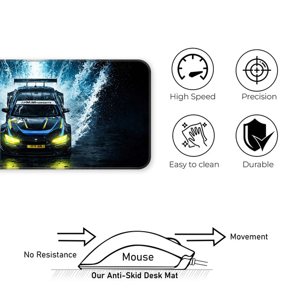 BMW M Motorsport Splash Effect Racing Deskmat