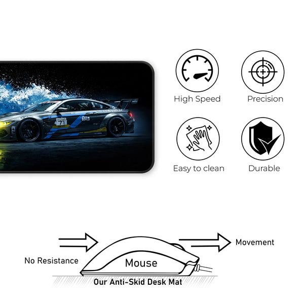 BMW M Motorsport Side Splash Racing Deskmat