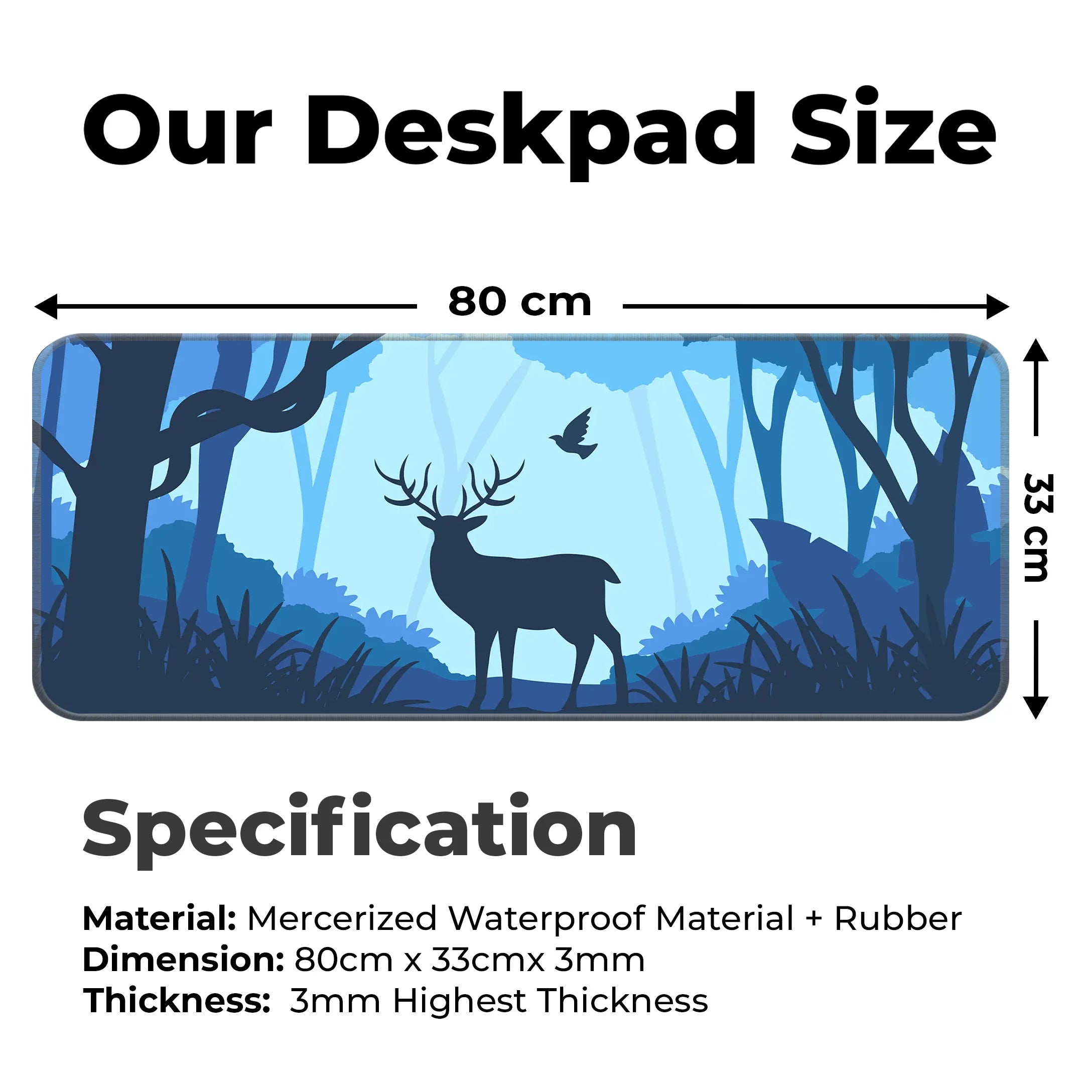 Moonlit Deer Deskmat