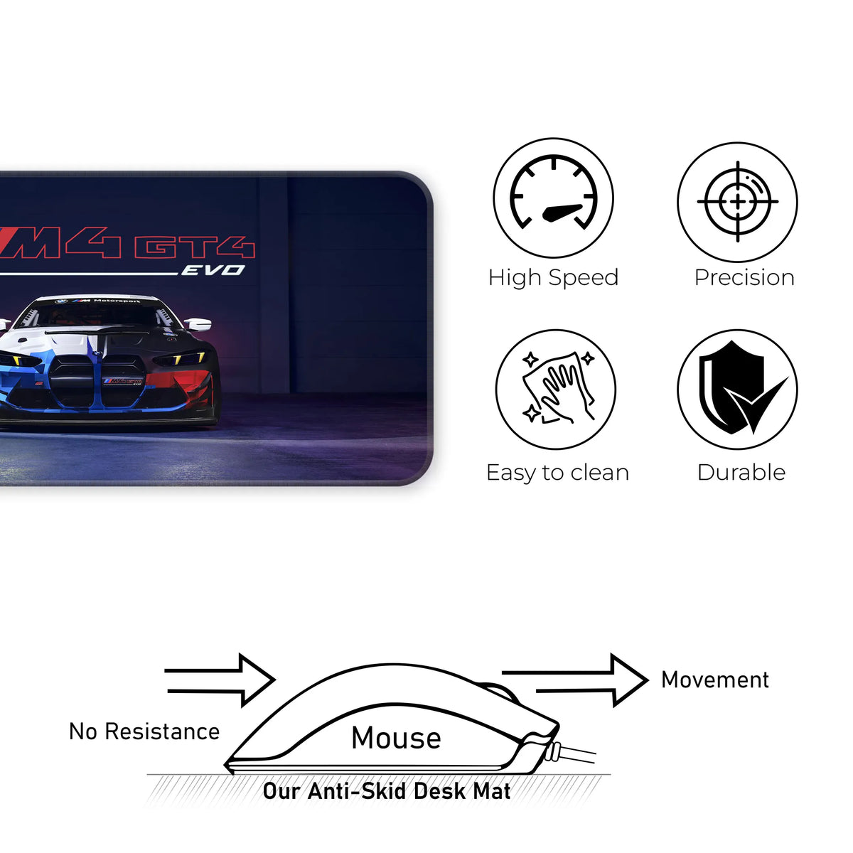 BMW M4 GT4 EVO Motorsport Deskmat