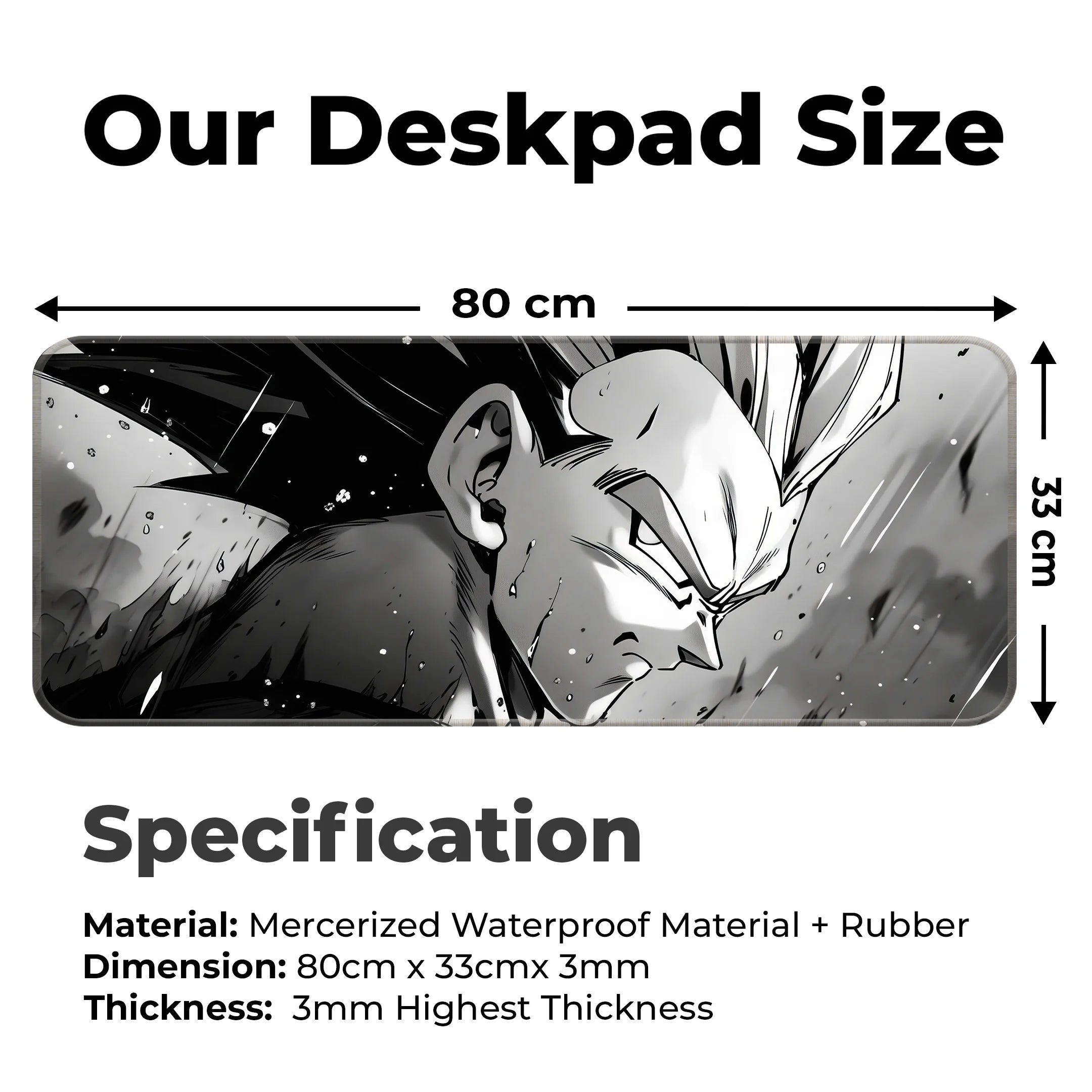 Dragon Ball Z Vegeta Intense Focus Deskmat