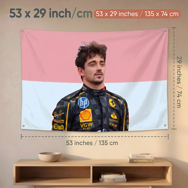 Charles Leclerc F1 Tapestry | Formula 1 Racing Driver Wall Decor