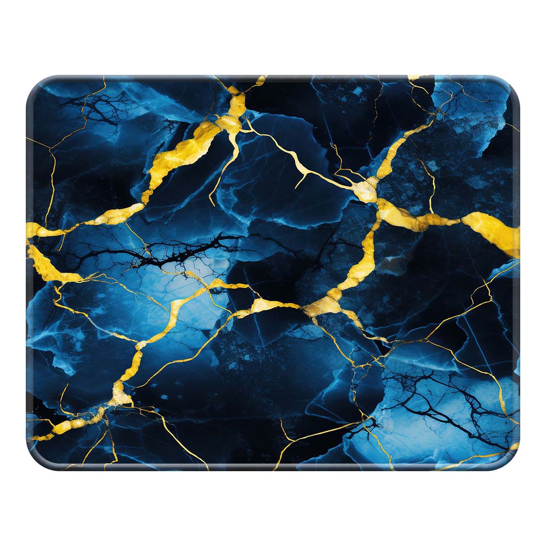 Elegant Blue Marble Mouse Pad